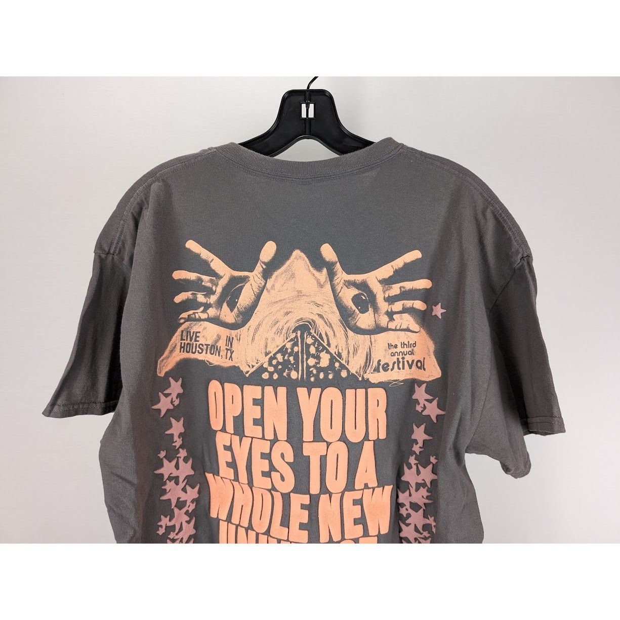 Travis Scott o1rshd1 Astrofest Open Your Eyes Tee Shirt in Grey Size US L / EU 52-54 / 3 - 16 Thumbnail