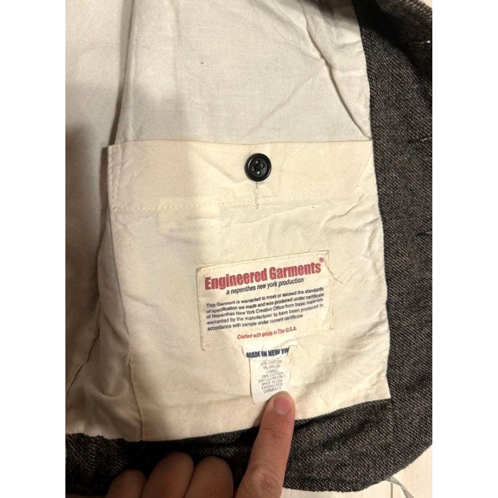 Engineered Garments ENGINEERED GARMENTS BEDFORD VEST - GREIGE - S - COTTON - 100% AUTH Size US S / EU 44-46 / 1 - 4 Thumbnail