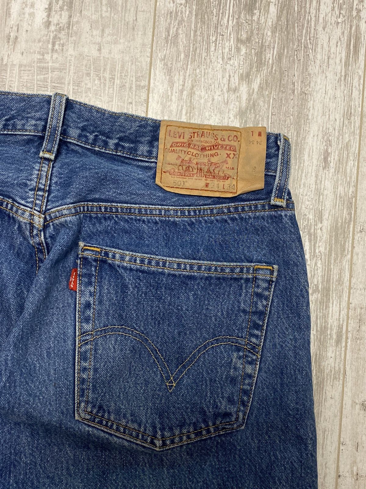 Levi's × Vintage 👀VINTAGE 90S LEVI’S 501 WIDE BLUE DENIM JEANS Size US 34 / EU 50 - 3 Thumbnail