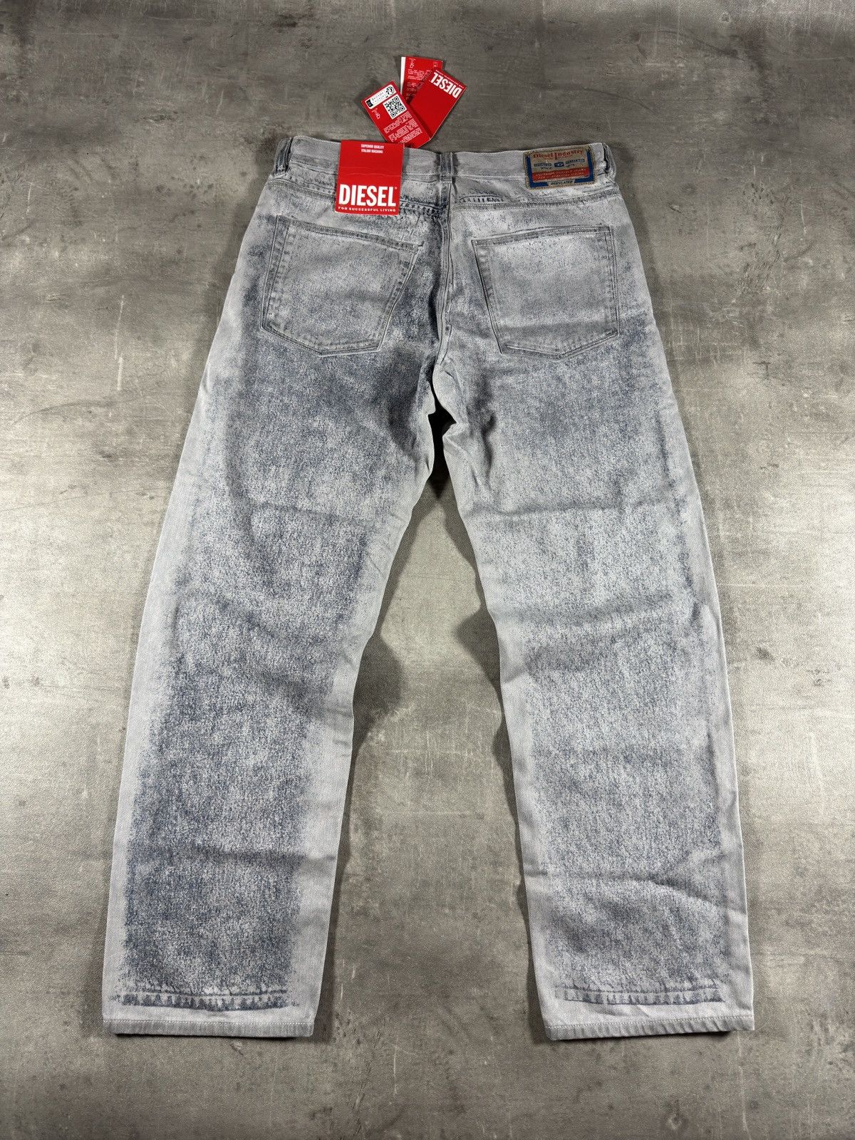 Diesel Diesel 2010 5 Pocket Jeans – Grey Acid Wash archive y2k Size US 32 / EU 48 - 2 Thumbnail