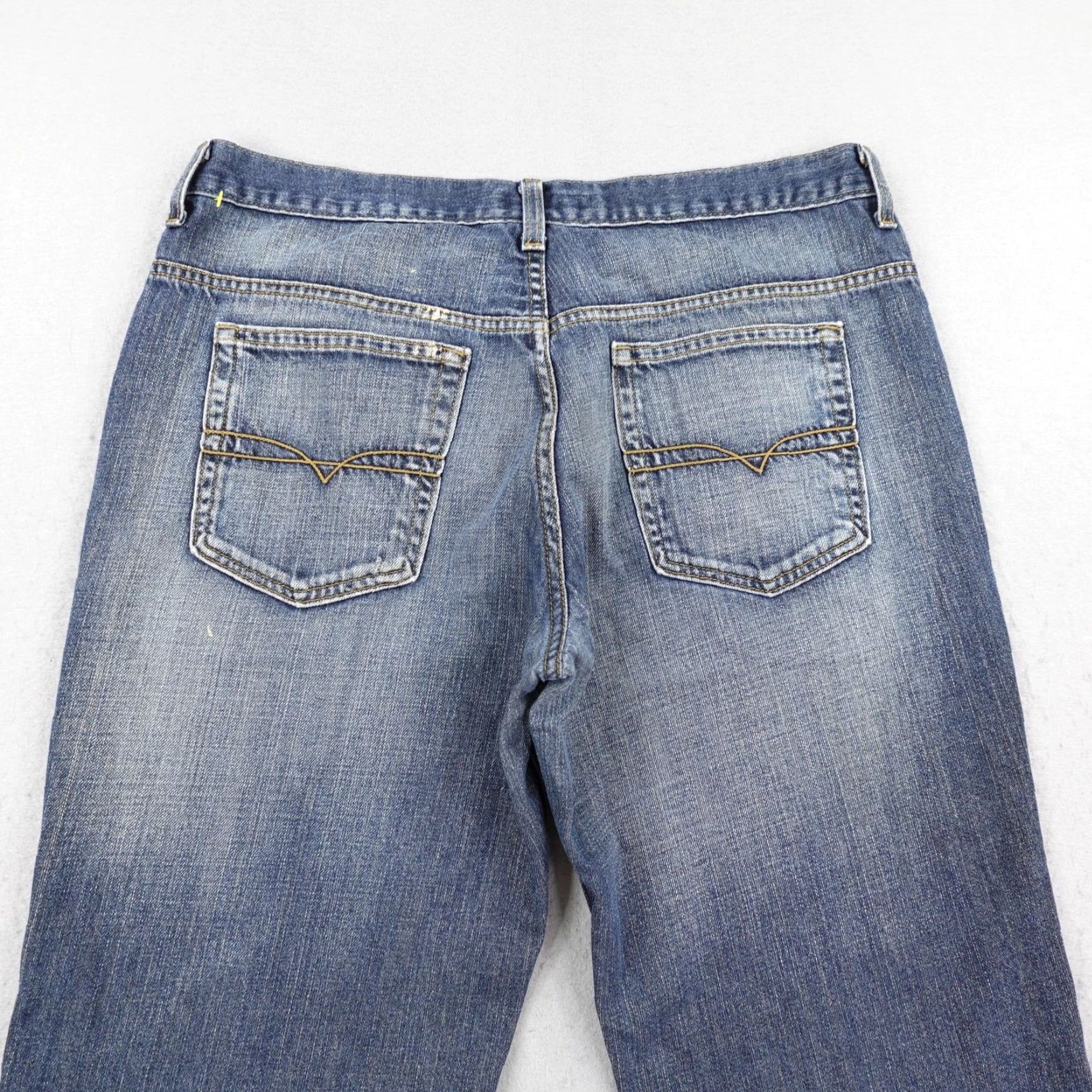 Anchor Blue VINTAGE Anchor Blue Jeans Mens 34x32 Denim Relaxed Fit Baggy Distressed Y2K Grunge 90s Style Pocket Denim Blue Mens Size US 34 / EU 50 - 7 Thumbnail