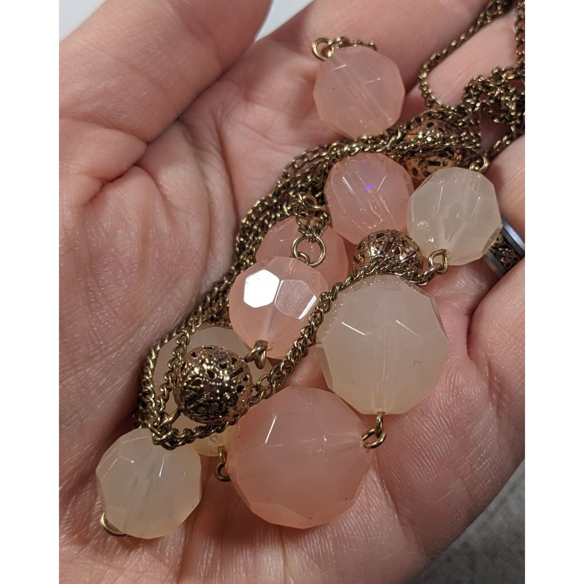 Other Vintage Coquette Pastel Beaded Station Necklace Size ONE SIZE - 7 Thumbnail