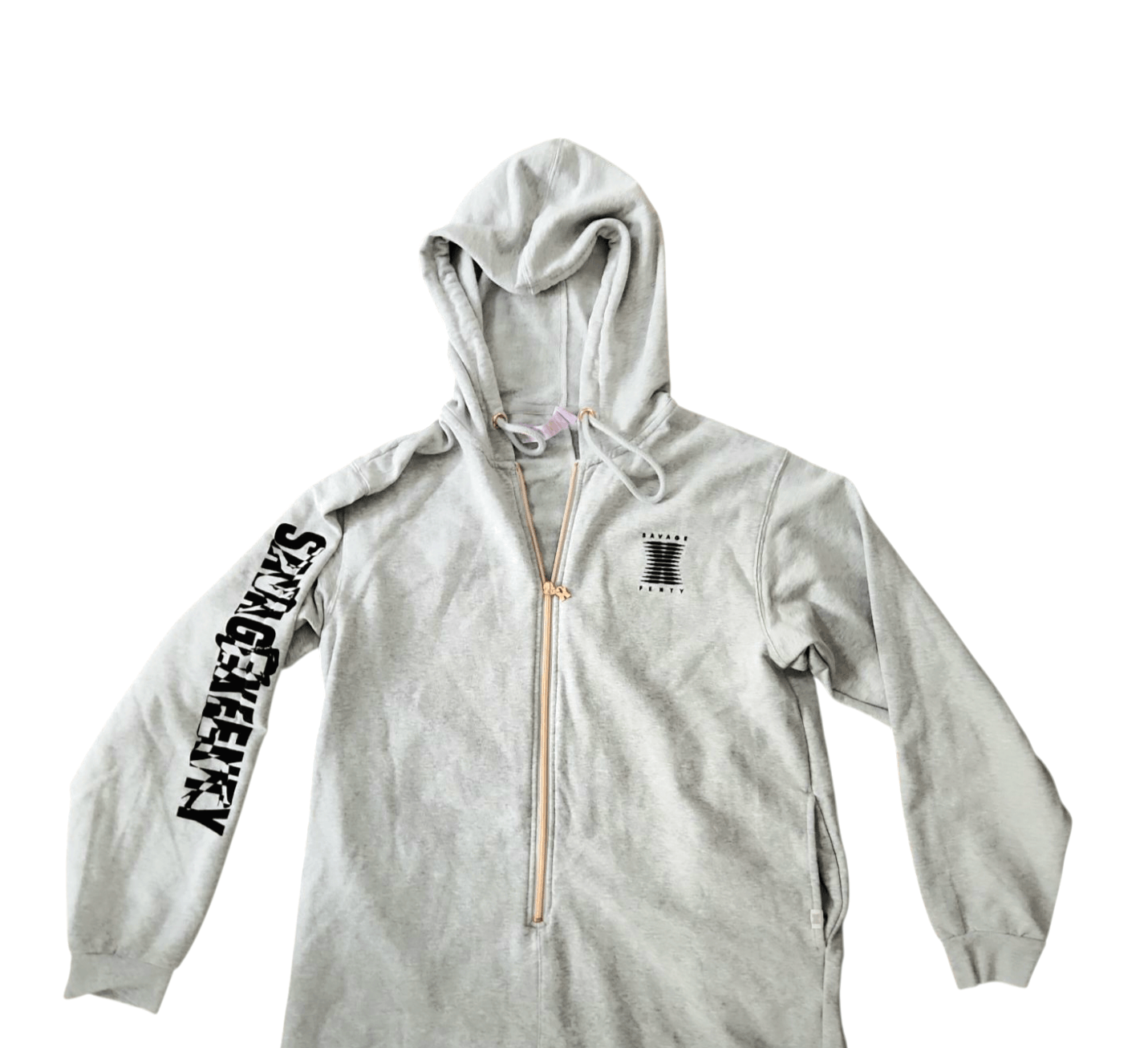 Fenty × Rihanna Savage X Fenty Jumpsuit Women SZ Large Gray Hooded Forever Size 32" / US 10 / IT 46 - 2 Thumbnail