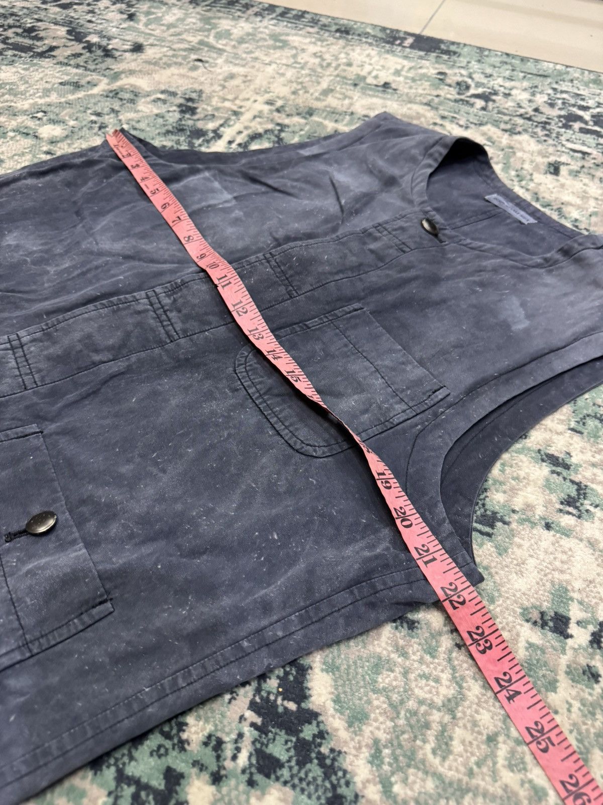 Issey Miyake 1980s ISSEY MIYAKE MEN DISTRESSED PATTERN VEST JACKET Size US M / EU 48-50 / 2 - 3 Thumbnail
