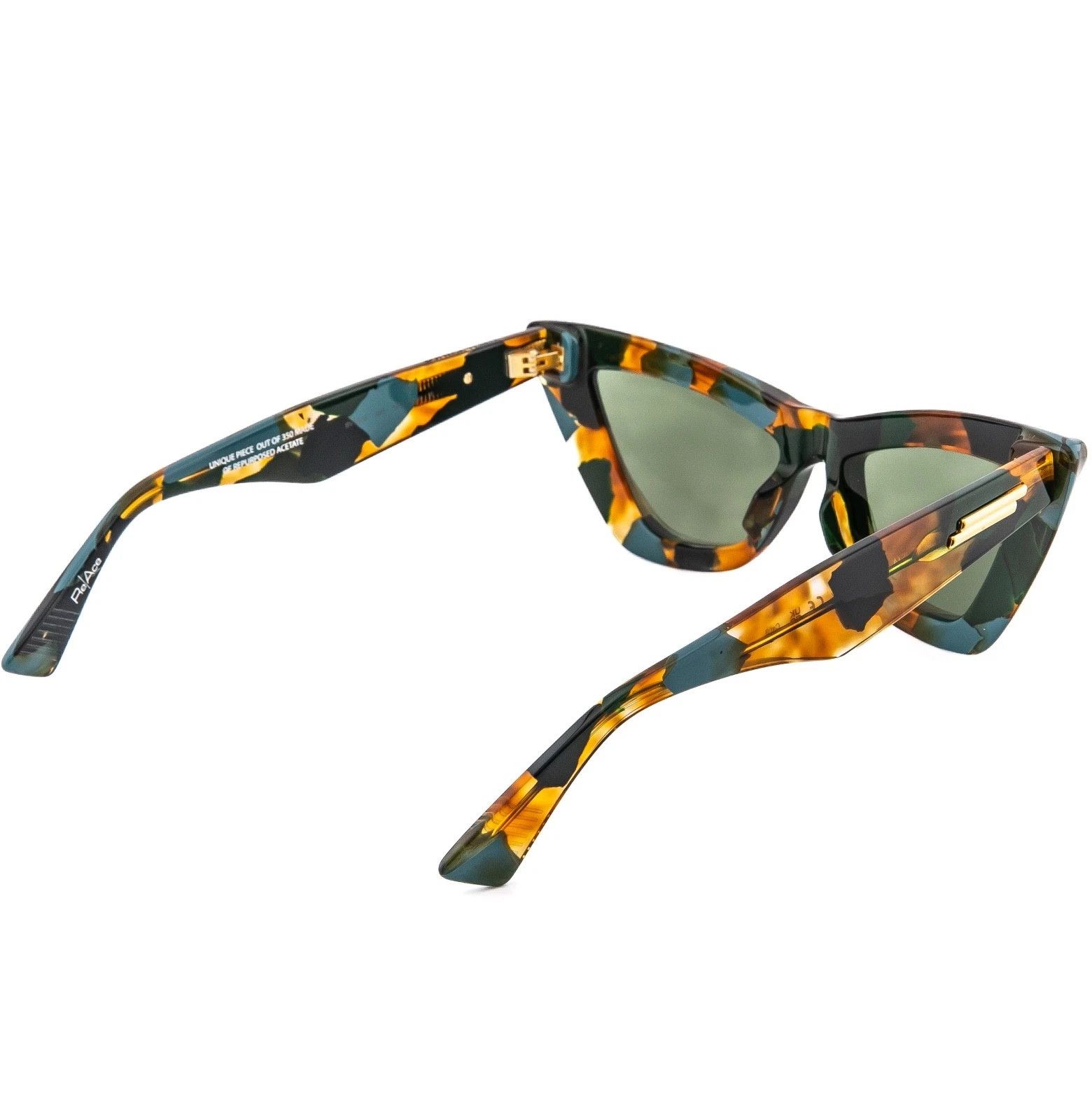 Bottega Veneta BOTTEGA VENETA 1391 ReAce BV1391S Green Ribbon Sunglass 001 Size ONE SIZE - 2 Thumbnail