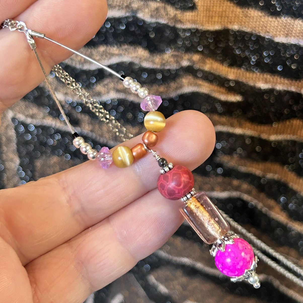 Handmade Handcrafted vintage bead changeable charm pendant necklace Size ONE SIZE - 1 Thumbnail