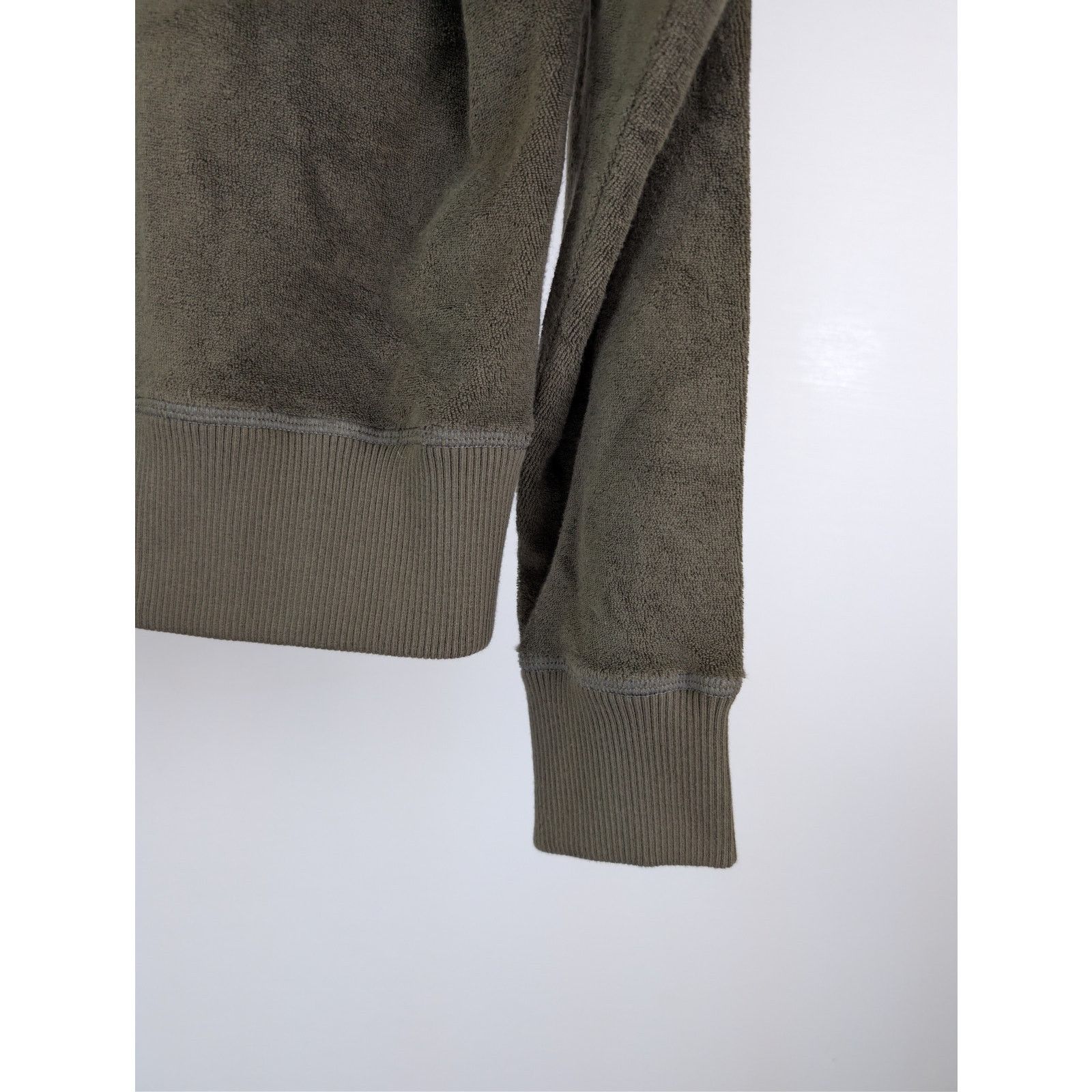 Tom Ford o1rshd1 CC20 Towelling cotton hoodie in green Size US M / EU 48-50 / 2 - 14 Thumbnail