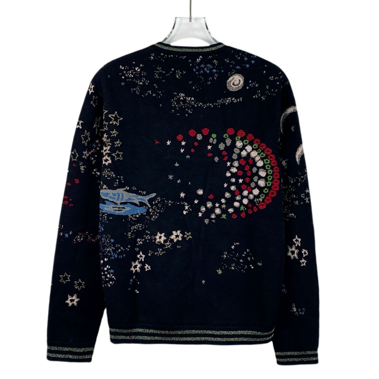 Valentino Valentino Black Cosmic Starry Sky Inlaid Round-Neck Long-Sle Size M / US 6-8 / IT 42-44 - 6 Thumbnail