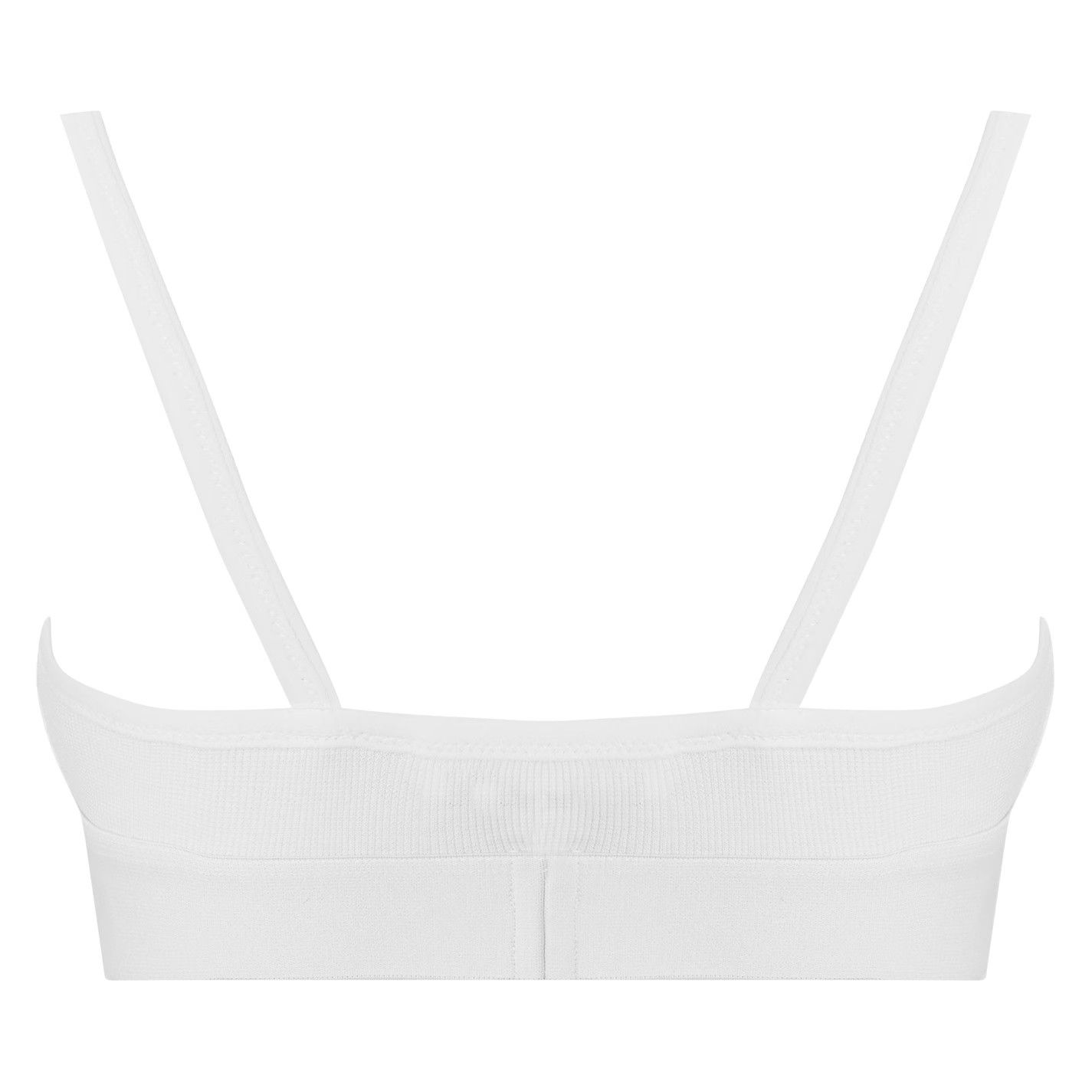 Off-White o1g2r1mq0225 Size: S / Helvetica Logo Basic Rib Bra in White Size ONE SIZE - 2 Thumbnail
