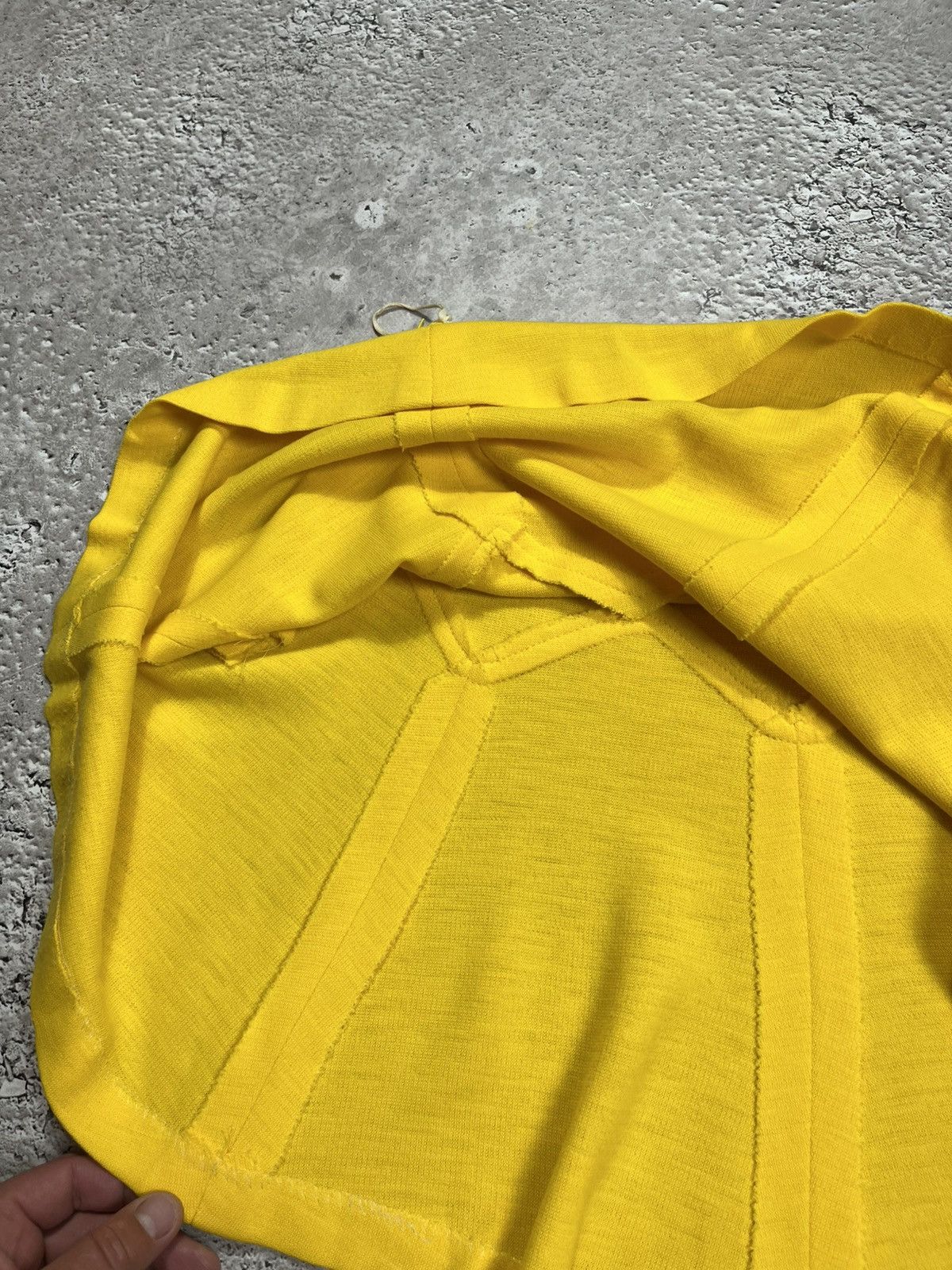 Vintage Vintage 60s Yellow Mini Skirt Ginger London Courtelle UK 24 Size 25" / US 0 / IT 36 - 16 Thumbnail