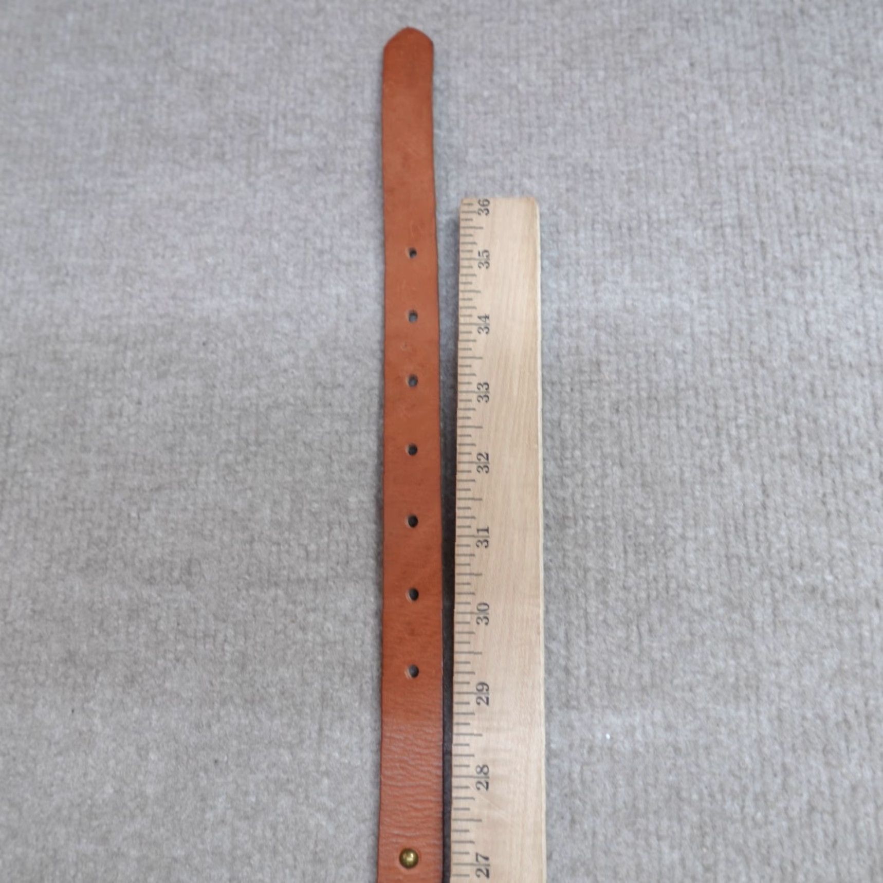 J.Crew VINTAGE J.Crew Belt Women Small Brown Leather Studded Punk Rock Belt Slim Fashion Belt S Size ONE SIZE - 4 Thumbnail