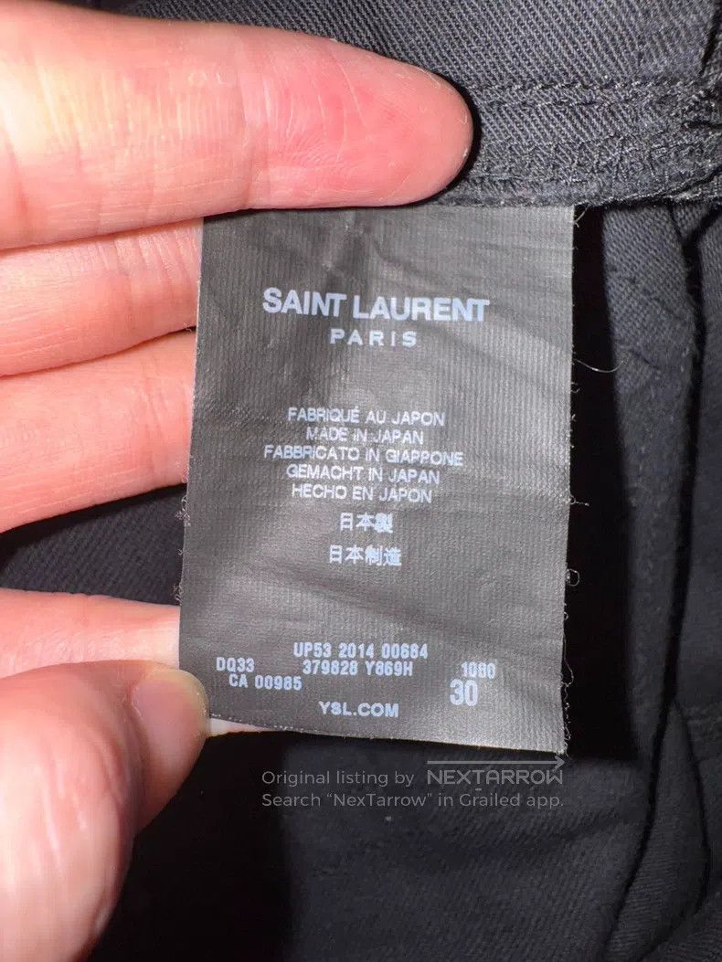 Saint Laurent Paris Saint Laurent Paris Destroyed Fringe Raw Denim Jeans Size US 30 / EU 46 - 7 Thumbnail