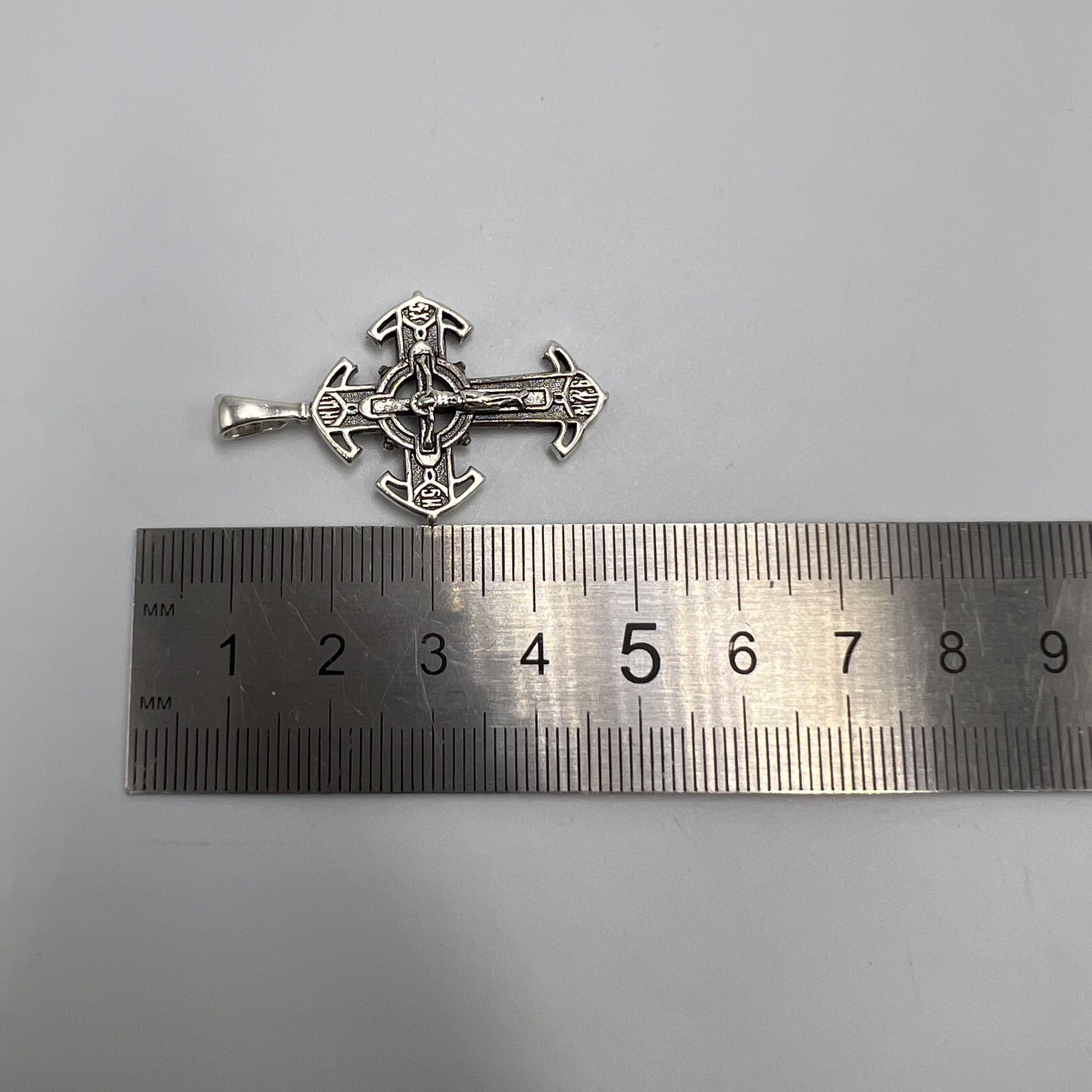 Vintage Vintage Pendant Icon Cross Jewelry Sterling Silver 5.86gr Size ONE SIZE - 9 Thumbnail