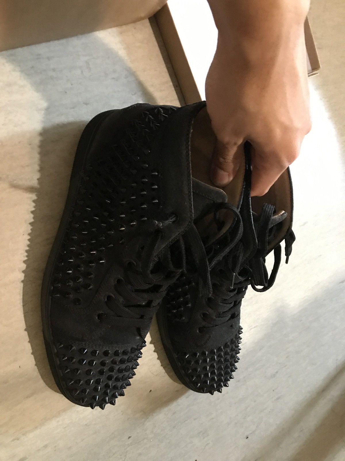 Christian Louboutin Christian Louboutin high top spikes sneaker black Size US 8.5 / EU 41-42 - 2 Thumbnail