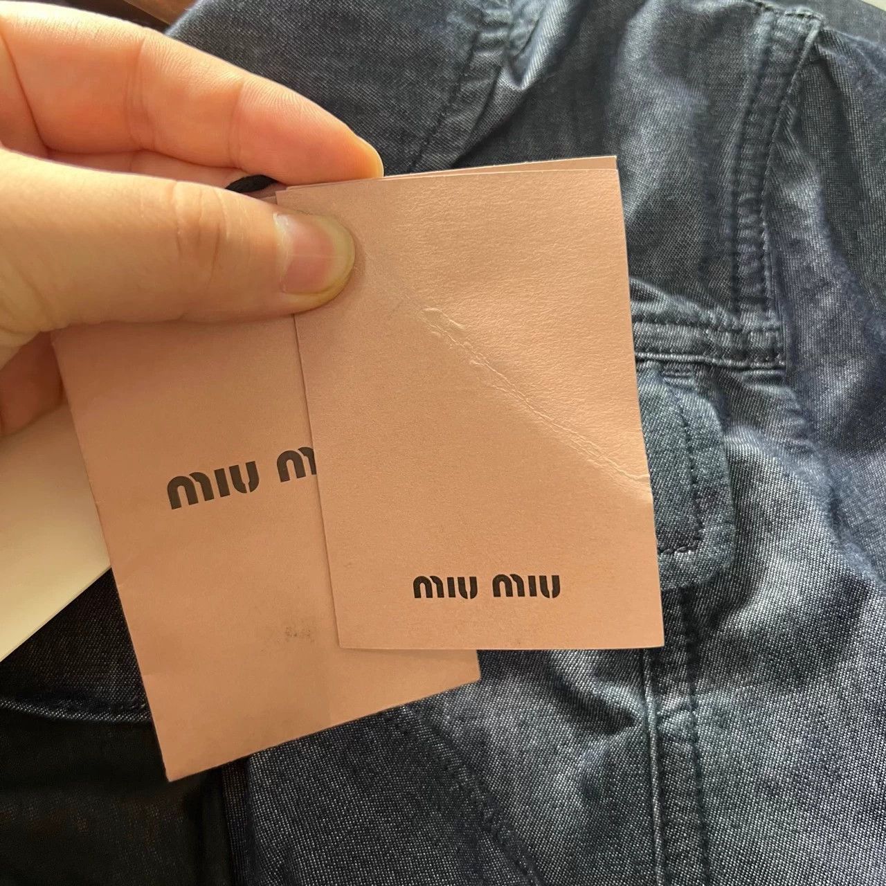 Miu Miu MIU MIU Blue Denim Shirt 38 New Size XS / US 0-2 / IT 36-38 - 4 Thumbnail