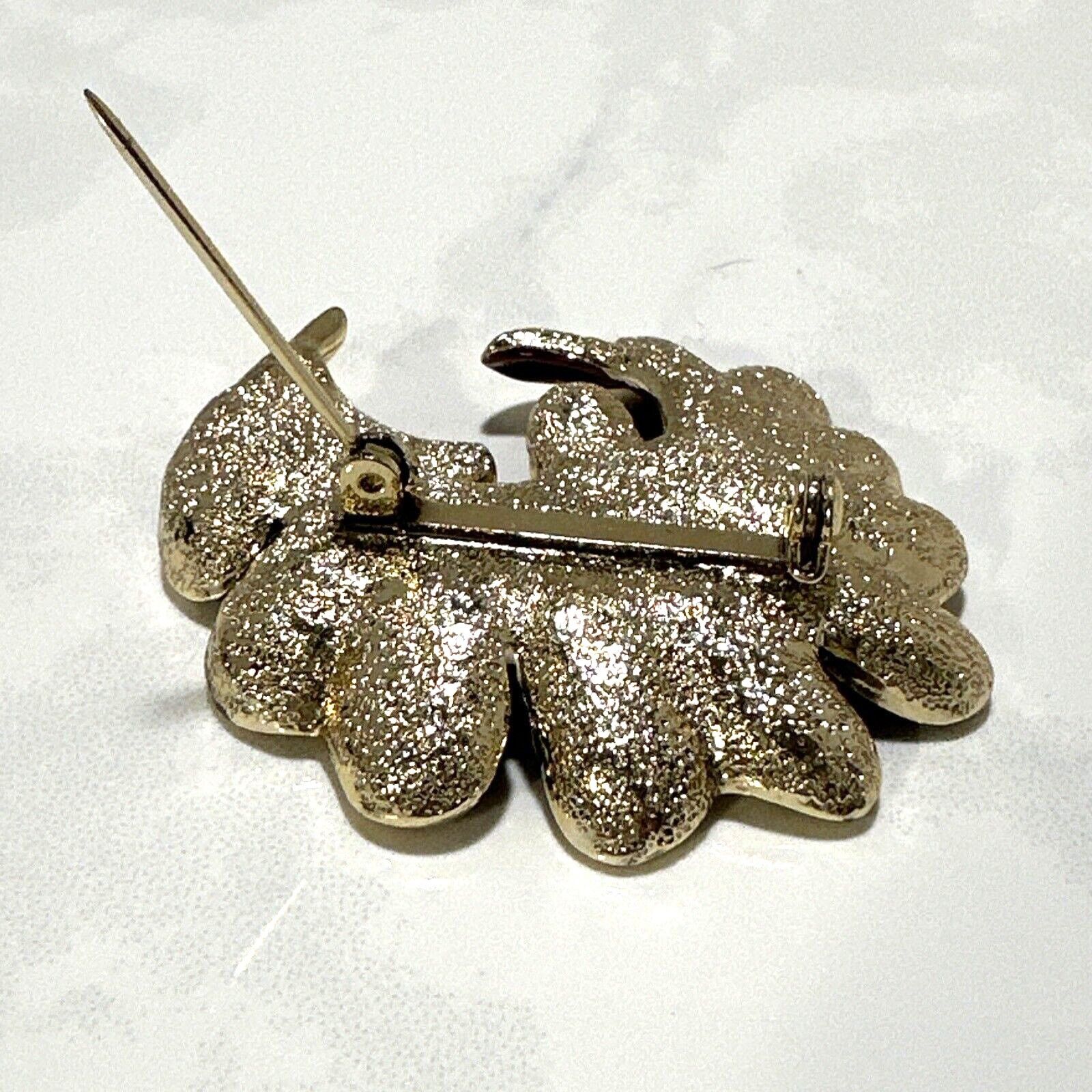 Other VTG Purple Enamel Leaf Fern Brooch Autumn Fall Gold Pin Size ONE SIZE - 3 Thumbnail