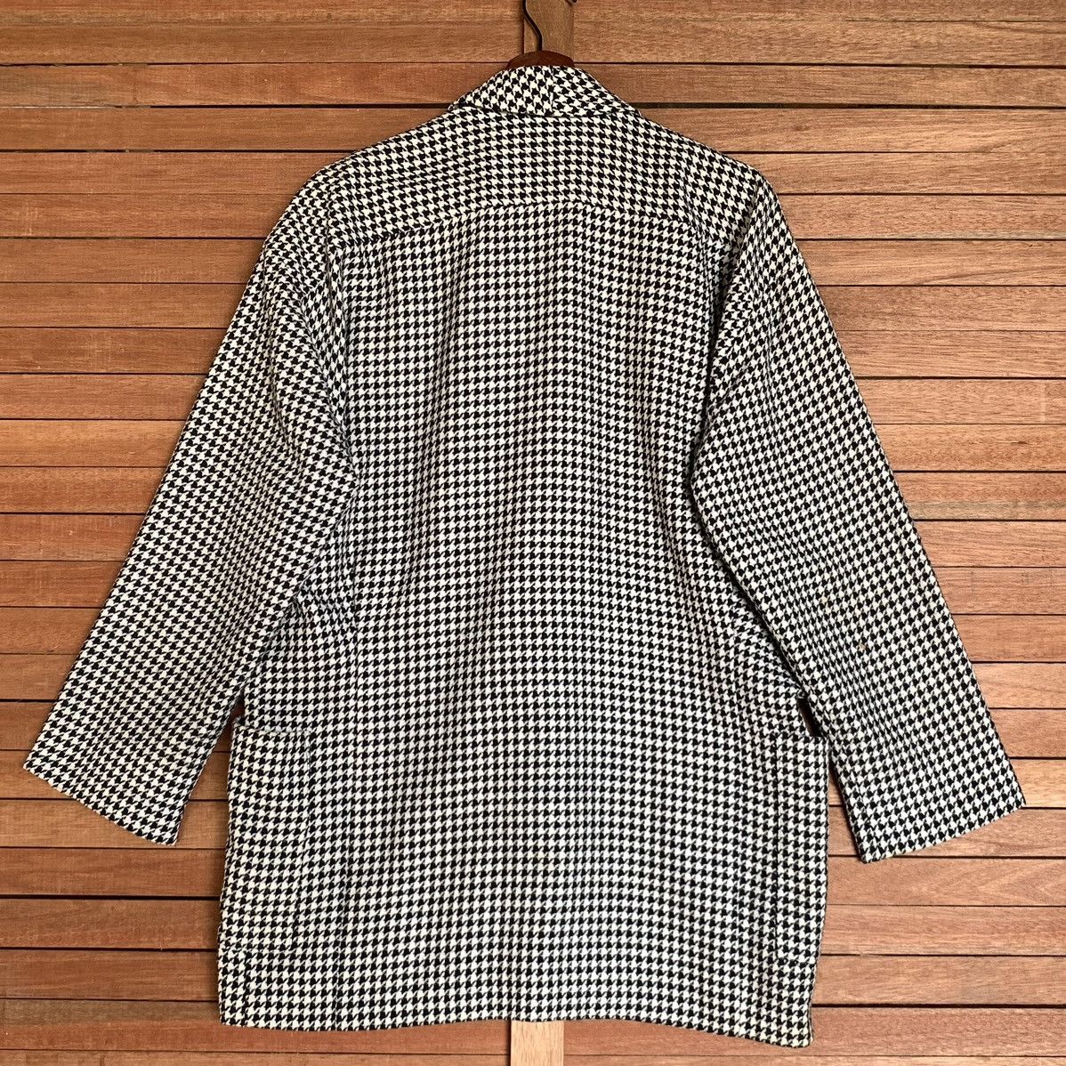Norma Kamali VINTAGE NORMA KAMALI HOUNDSTOOTH COAT JACKET DOUBLE BREASTED Size XXL / US 16-18 / IT 52-54 - 2 Thumbnail