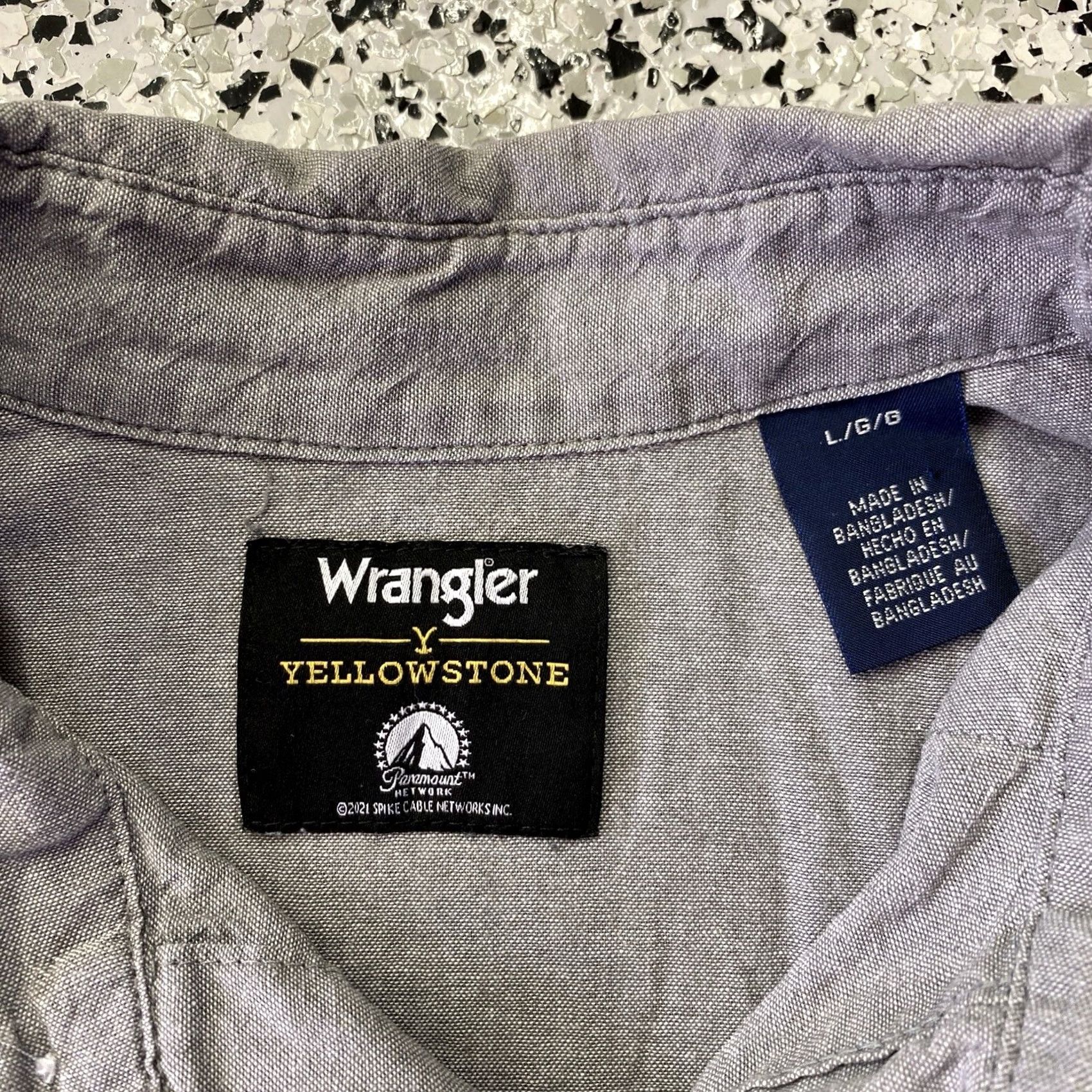 Wrangler Wrangler Shirt Yellowstone Grey Long Sleeve Pearl Snap L Mens Size US L / EU 52-54 / 3 - 4 Thumbnail