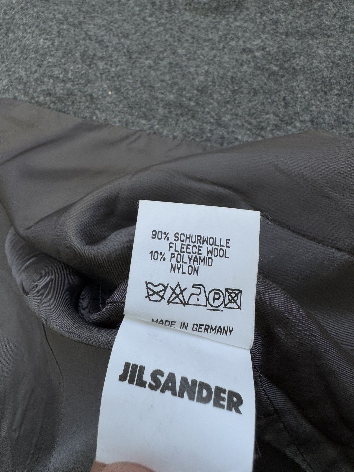 Jil Sander Jil Sander Blazer Fleece Wool Grey Size 40S - 9 Thumbnail