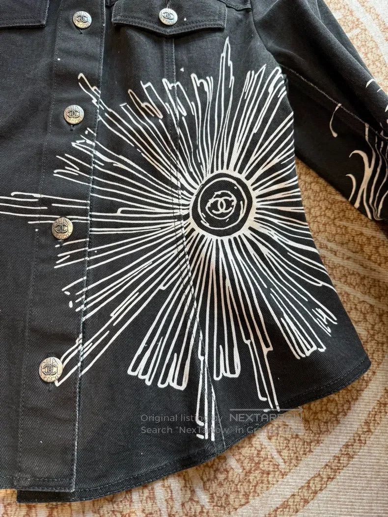 Chanel Chanel 22C sun-printed denim jacket Size M / US 6-8 / IT 42-44 - 3 Thumbnail