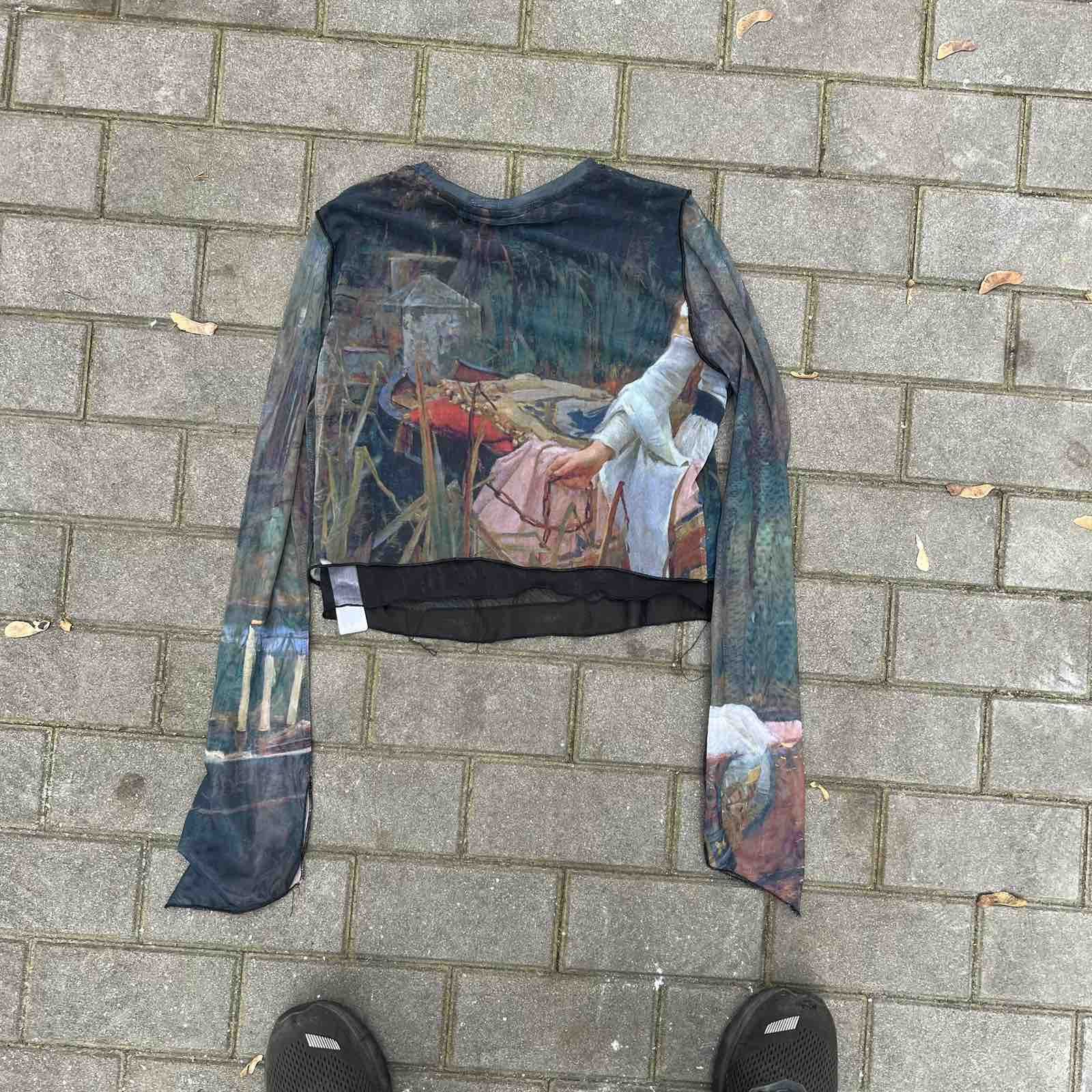 Designer Bershka like JPG Art Full-Print Long Sleeve Top Size L / US 10 / IT 46 - 2 Thumbnail