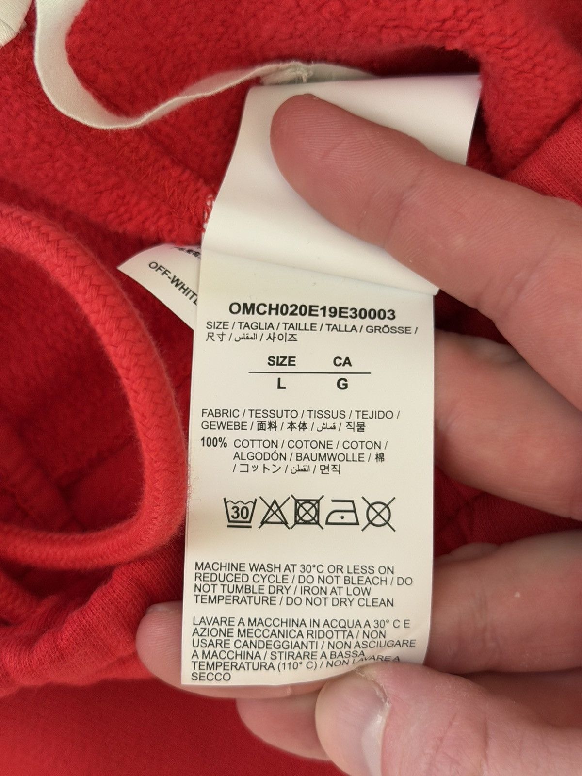 Off-White Off-White FW19/20 Red Sweatpants Size US 33 - 19 Thumbnail