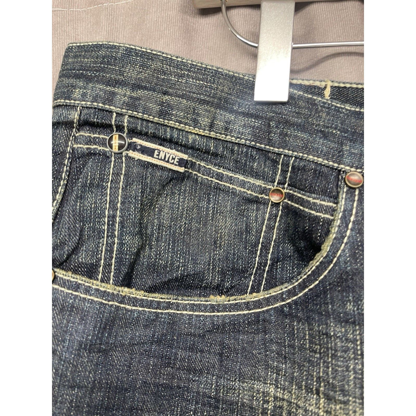 Enyce VTG Y2K Enyce Eagle Bomber Embroidery Jeans 40x32 Hip Hop Ba Size US 40 / EU 56 - 7 Thumbnail