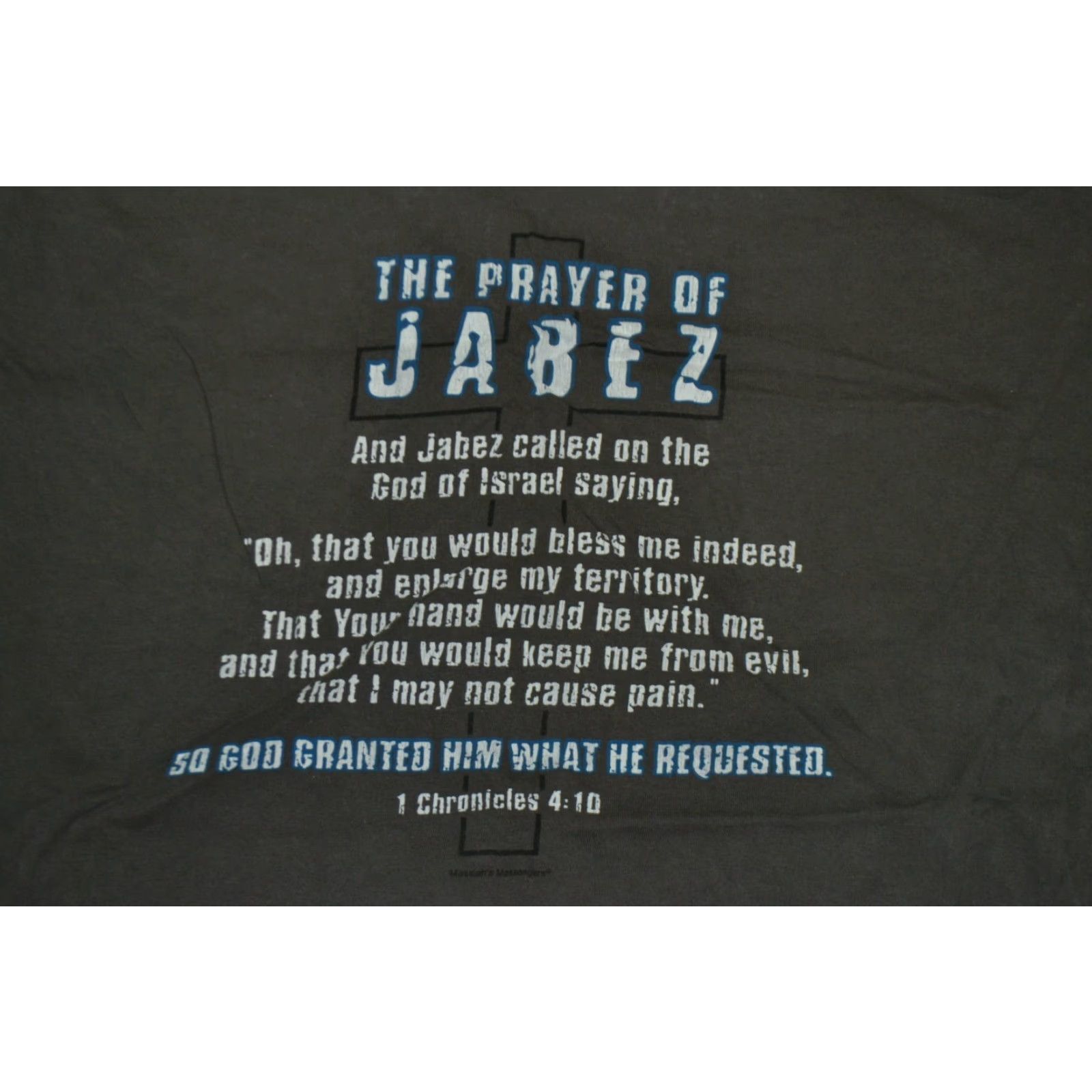 Delta VINTAGE The Prayer of Jabez 1 Chronicles 4:10 Religious Christian T Shirt XL Gray Delta Graphic Tee Men Short Sleeve 100% Cotton Size US XL / EU 56 / 4 - 2 Thumbnail