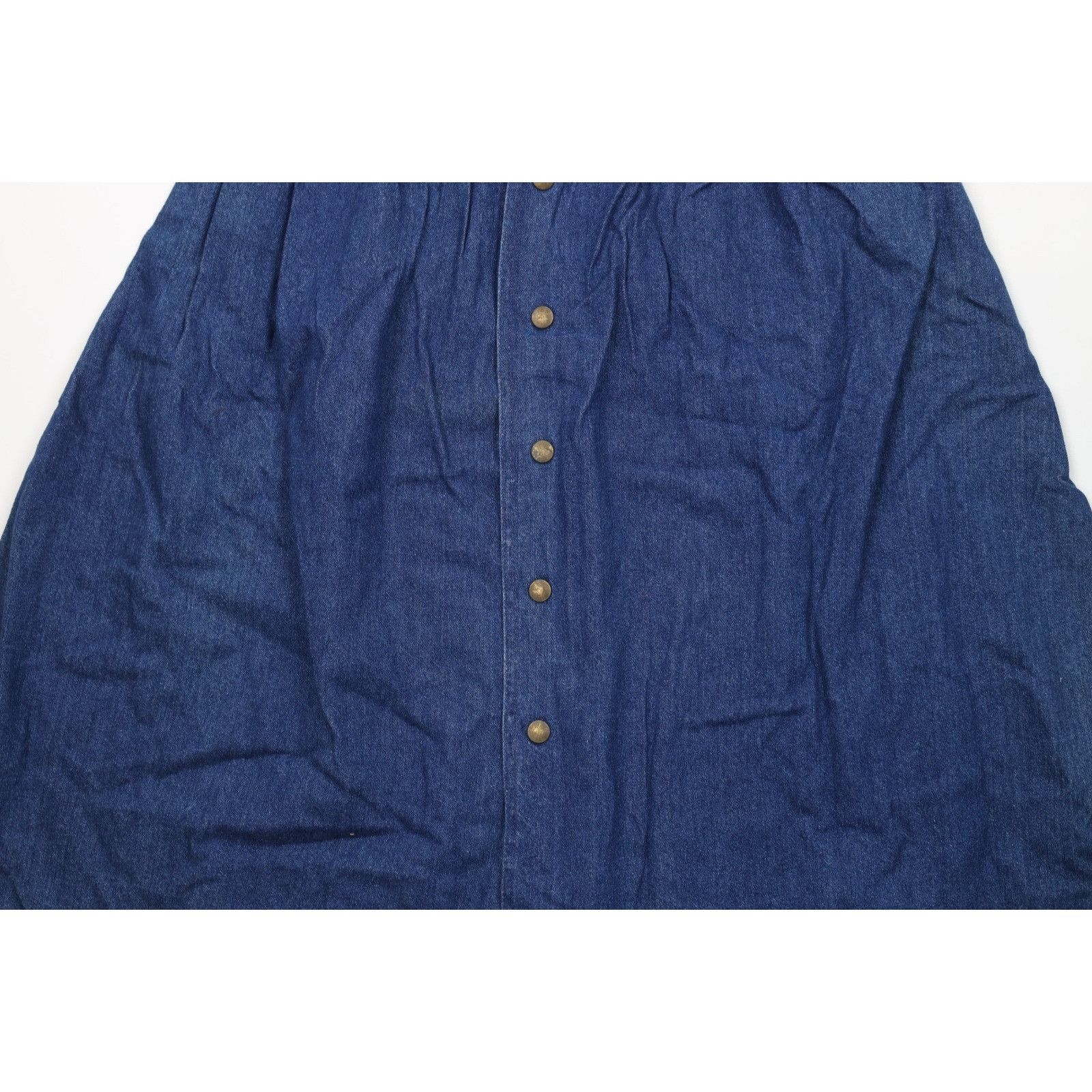 Vintage Deadstock Vintage 70s Streetwear Country Denim Skirt Size 36" / US 14 / IT 50 - 3 Thumbnail