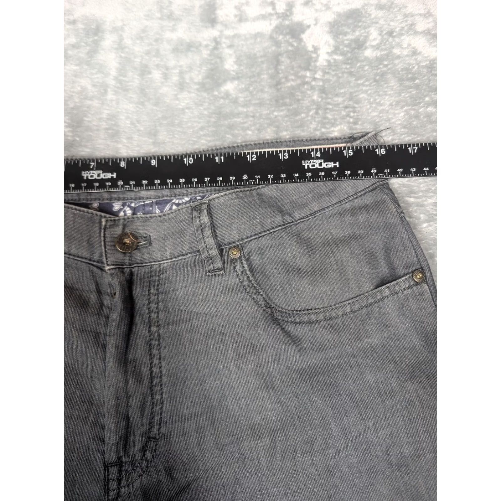 Vintage Hiltl Jeans Mens 32x25 Gray 5Pocket Straight Leg Zip Fly Premium Casual Trousers Size US 32 / EU 48 - 2 Thumbnail