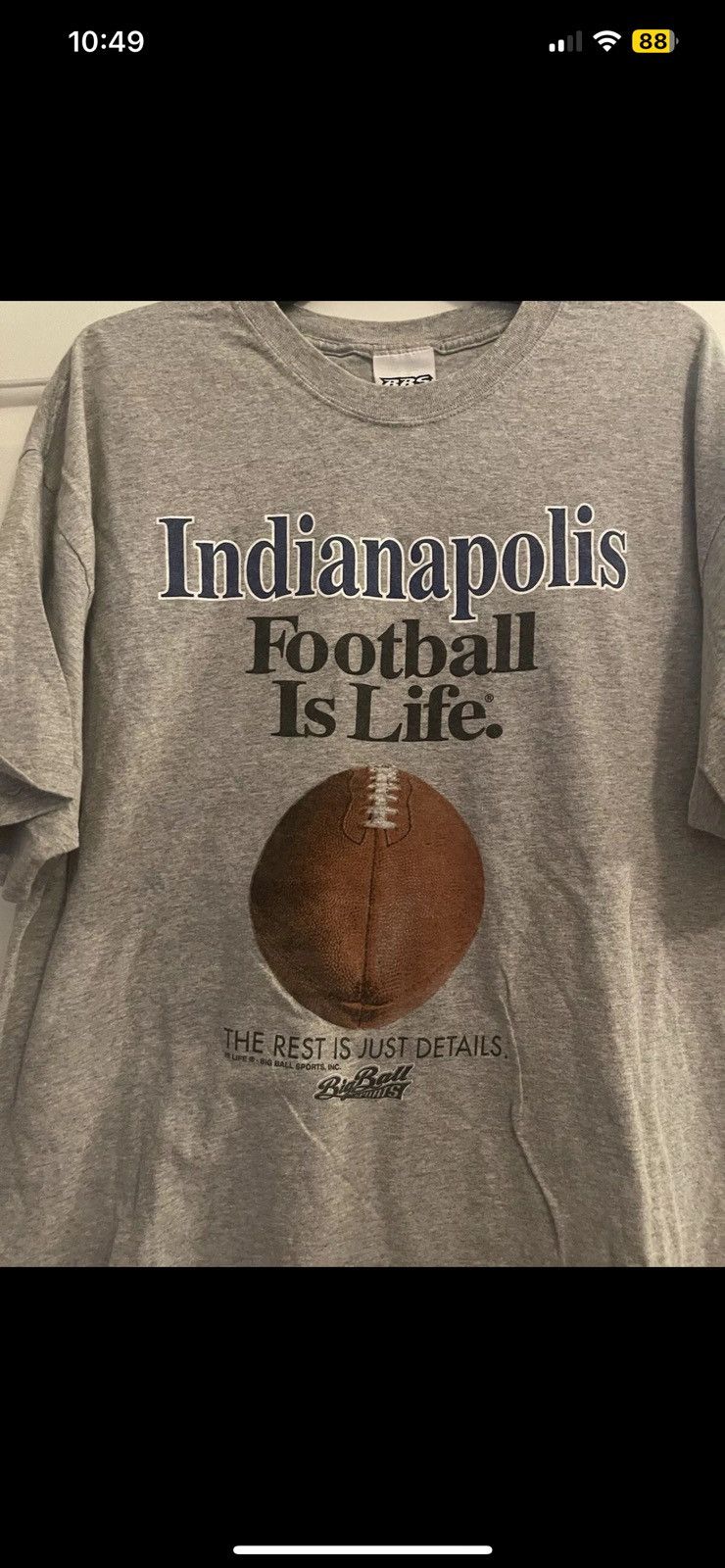 Vintage Vintage 90s Indianapolis Football Is Life Big Ball Sports XL Size US XL / EU 56 / 4 - 1 Thumbnail