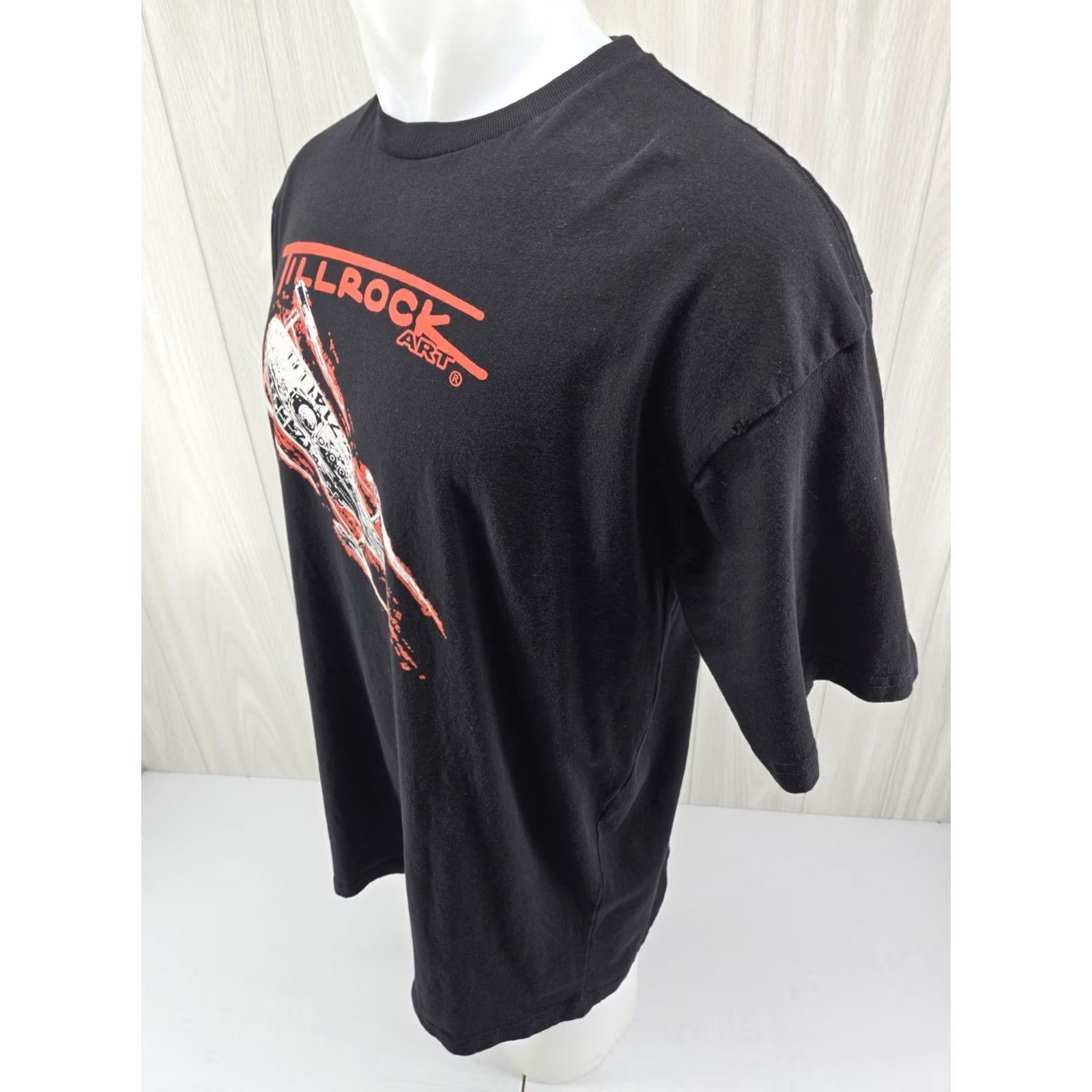 Vintage HOLE Ed Tillrock Art T Shirt XL USA Mens Short Sleeve Black USA Theme 90s? No, keep concise. Size US XL / EU 56 / 4 - 5 Thumbnail