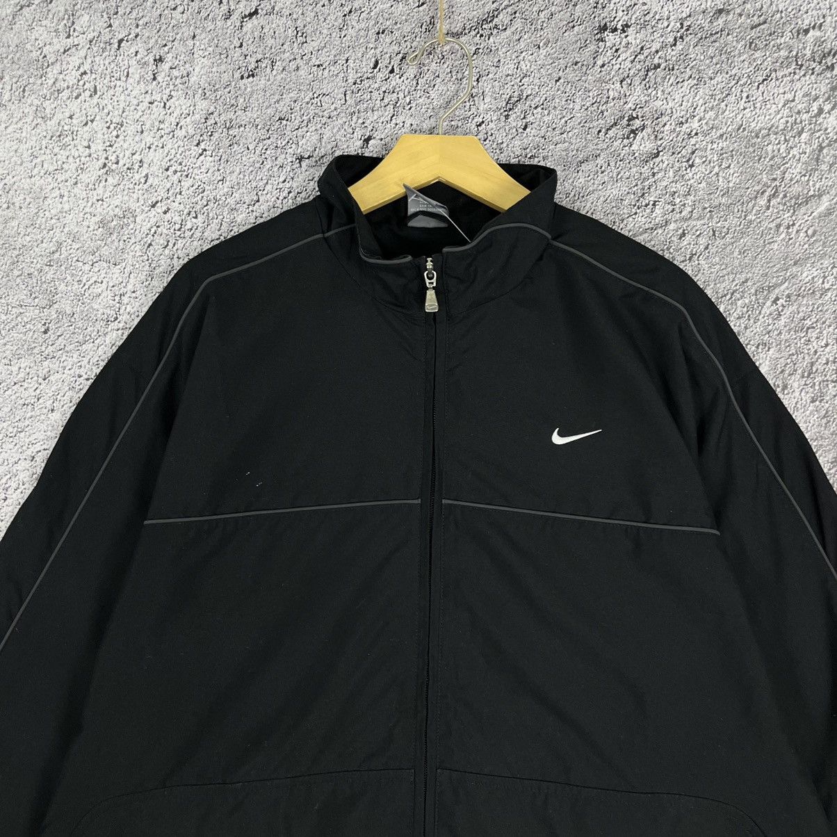 Nike × Vintage 💧VINTAGE💧 Nike Zip Up Black Light track Jacket Size US XL / EU 56 / 4 - 3 Thumbnail