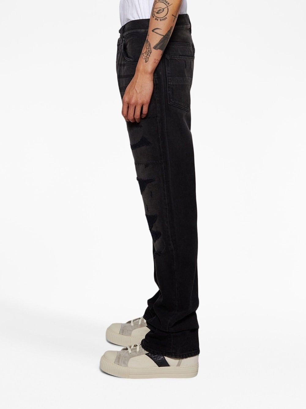 Amiri o1y0525 Logo Denim Pant in Black Size US 30 / EU 46 - 3 Thumbnail