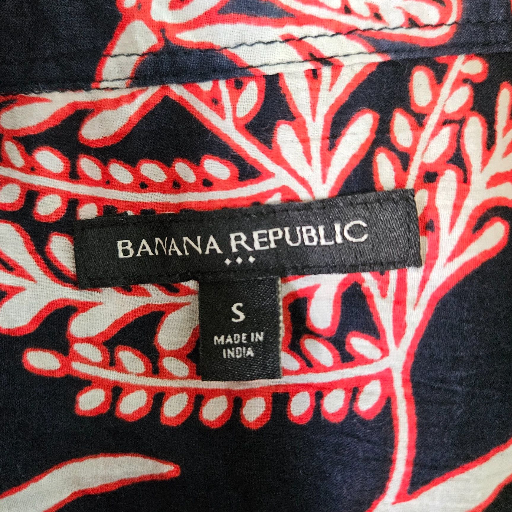 Banana Republic Banana Republic Womens Button-Up Top Sz S Blue Floral Long Sleeve Shirt Women Size S / US 4 / IT 40 - 4 Thumbnail