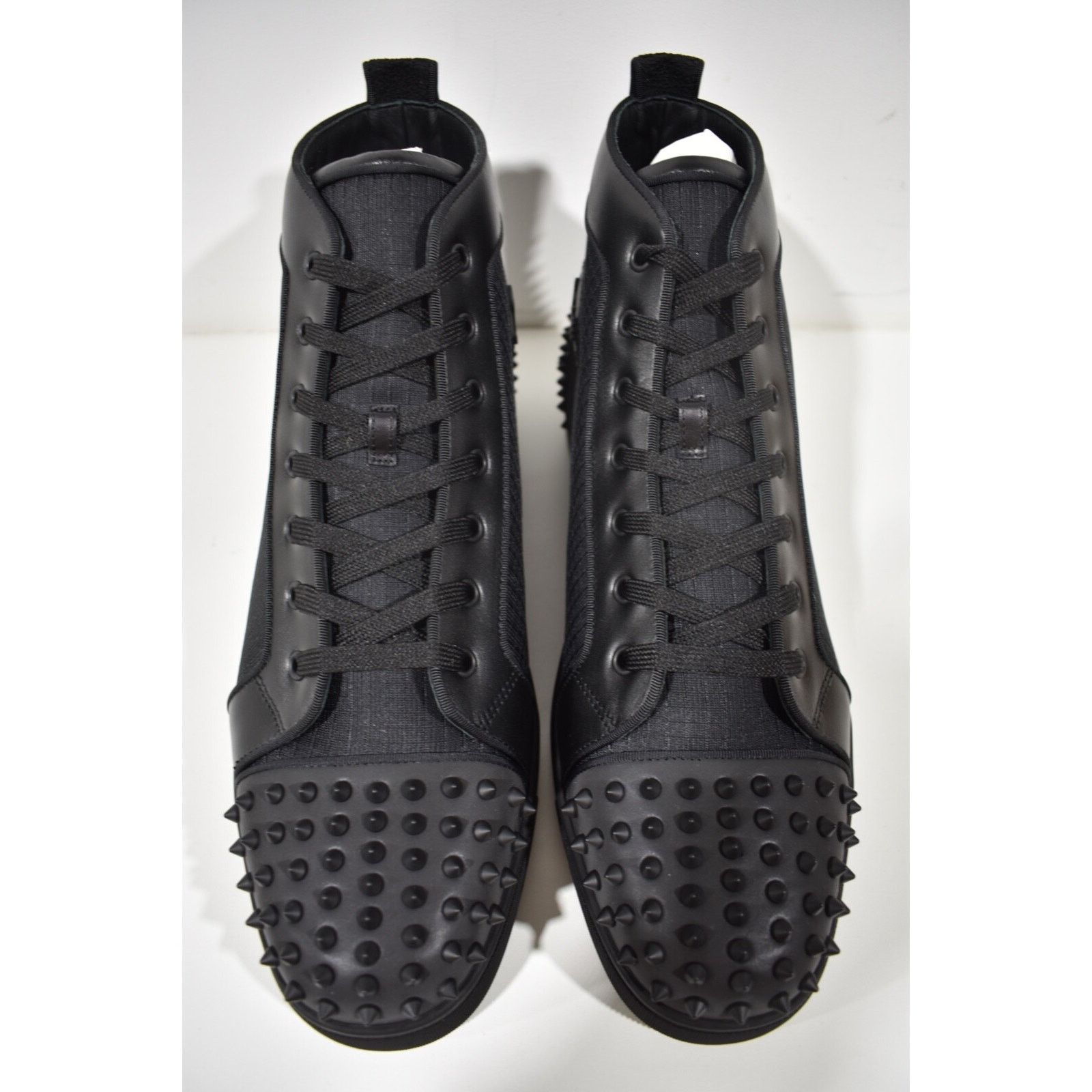 Christian Louboutin Christian Louboutin Lou Spikes 2 Flat Black Reflex Tissu Size US 15 / EU 48 - 4 Thumbnail