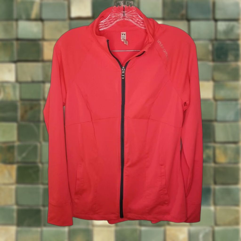 Under Armour Under Armour Womens Pink Long Sleeve Full Zip Activewear Running Top M Jacket Womens Pink Long Sleeve Full Zip Activewear Running Top M Size M / US 6-8 / IT 42-44 - 1 Thumbnail