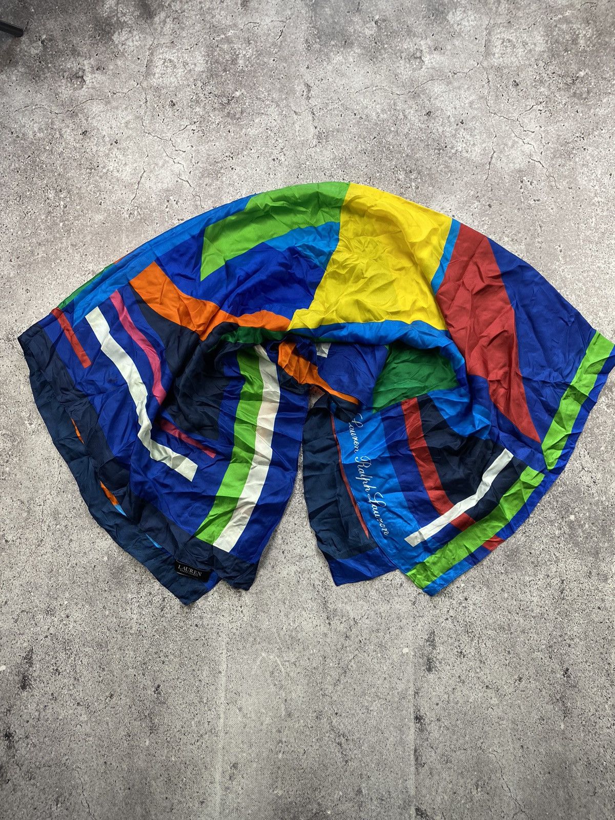 RRL Ralph Lauren Rare RRL Ralph Lauren flag big logo Scarf Black Label Size ONE SIZE - 1 Thumbnail