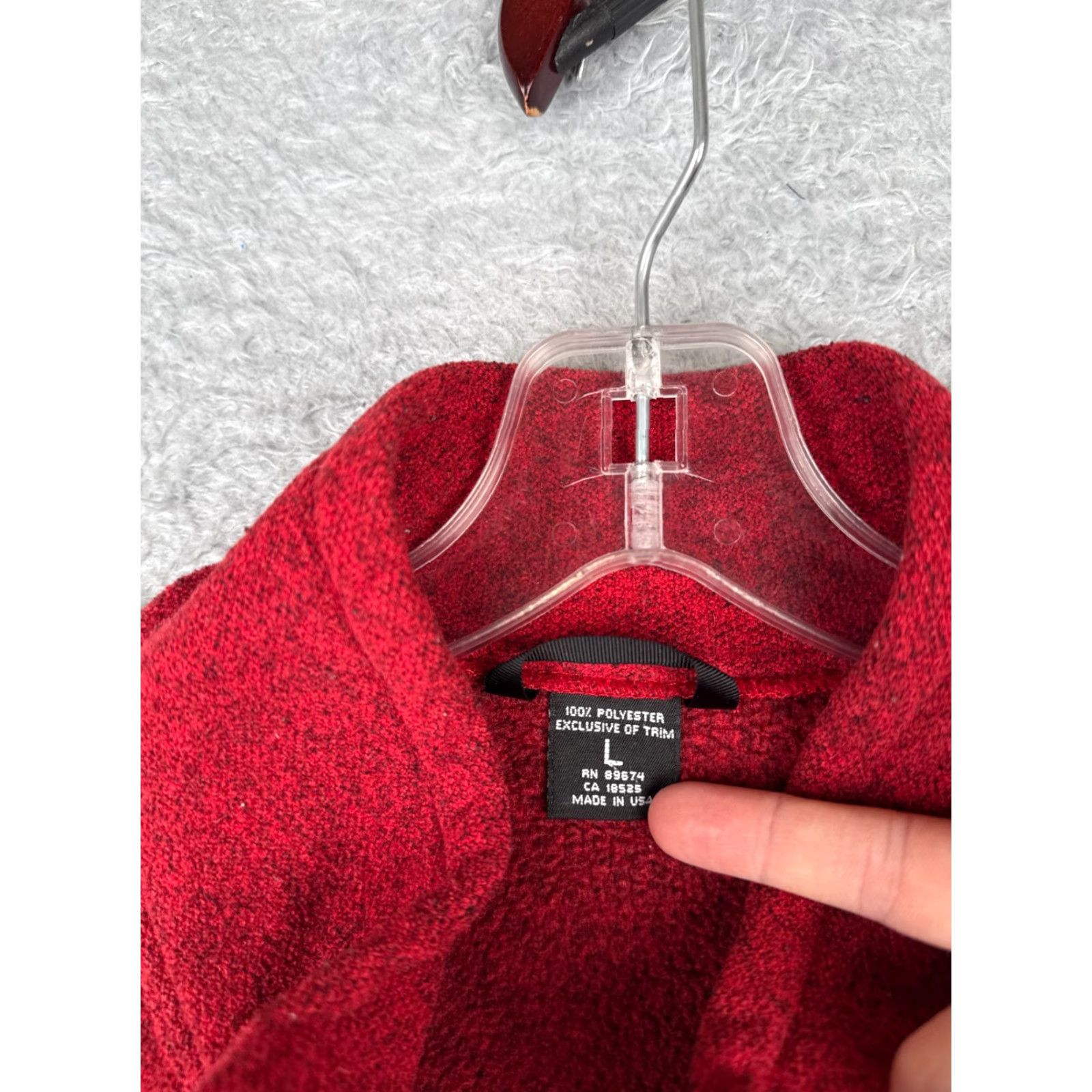 Mountain Hardwear Mountain Hardwear Jacket Mens Large Red Knit Shell Polyester Fleece Full Zip Size US L / EU 52-54 / 3 - 7 Thumbnail