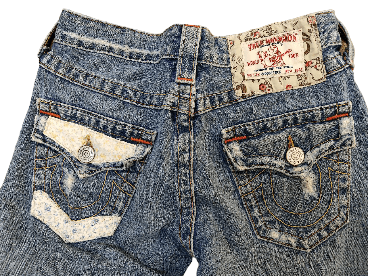 True Religion ❎ Vintage True Religion Patchwork Flare Denim Size 26" / US 2 / IT 38 - 8 Thumbnail