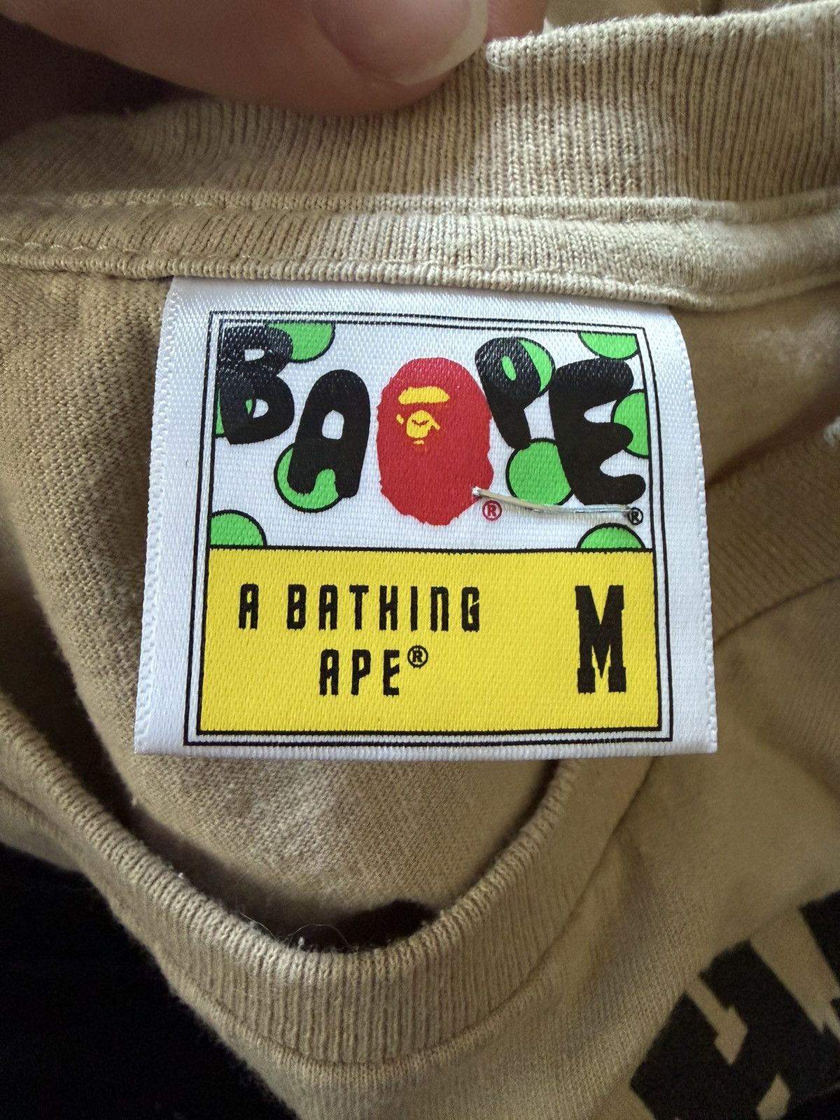 Bape Bape college tee tan Size US M / EU 48-50 / 2 - 4 Thumbnail
