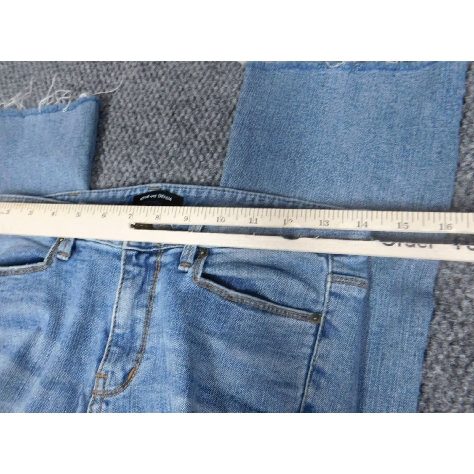 Denime Ad Lib & Denim Jeans Womens Small Blue Straight Regular Stretch 28in Inseam 24in Zip Denim Size 28" / US 6 / IT 42 - 3 Thumbnail