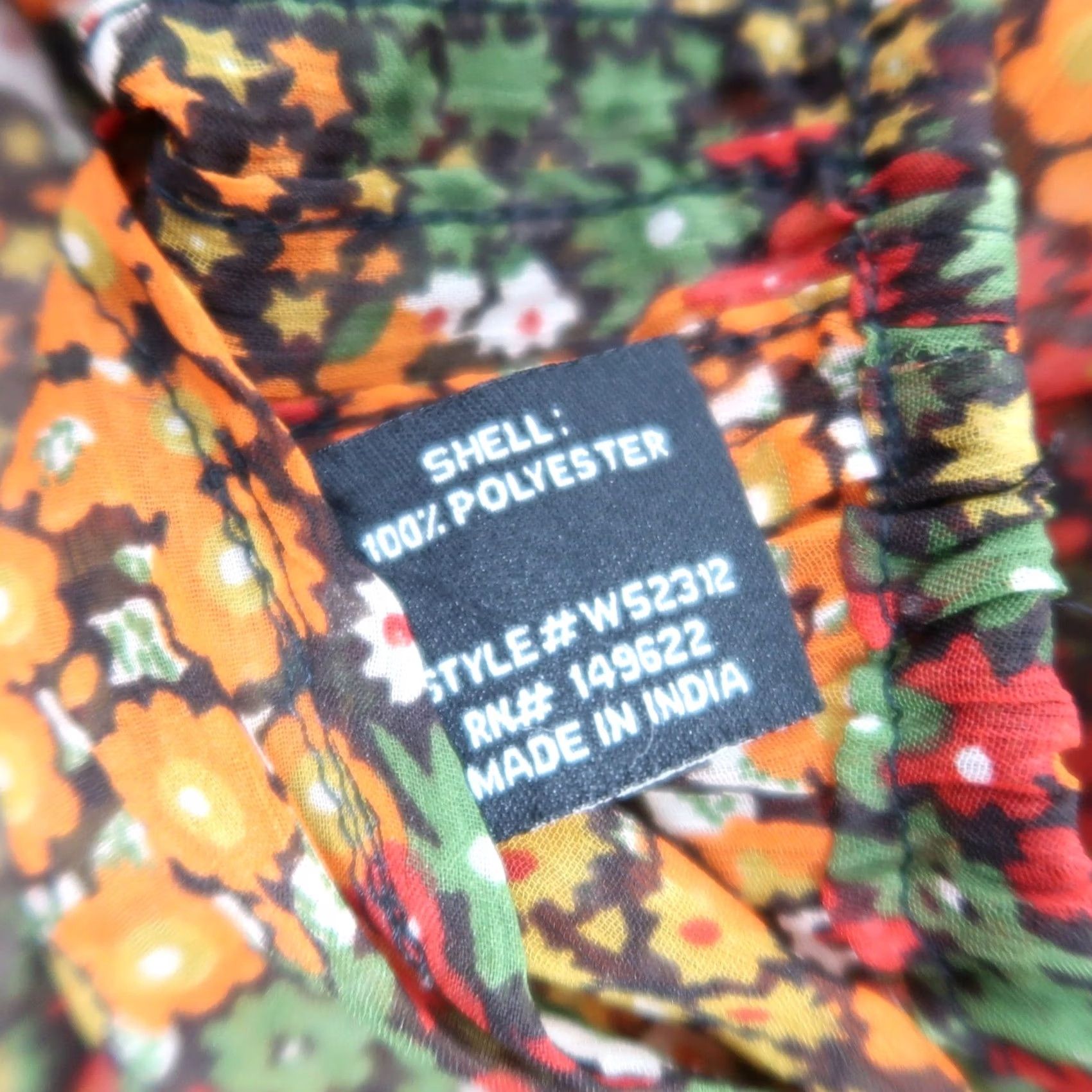Vintage Walter Baker floral sheer blouse top orange green red M Womens Size M / US 6-8 / IT 42-44 - 6 Thumbnail