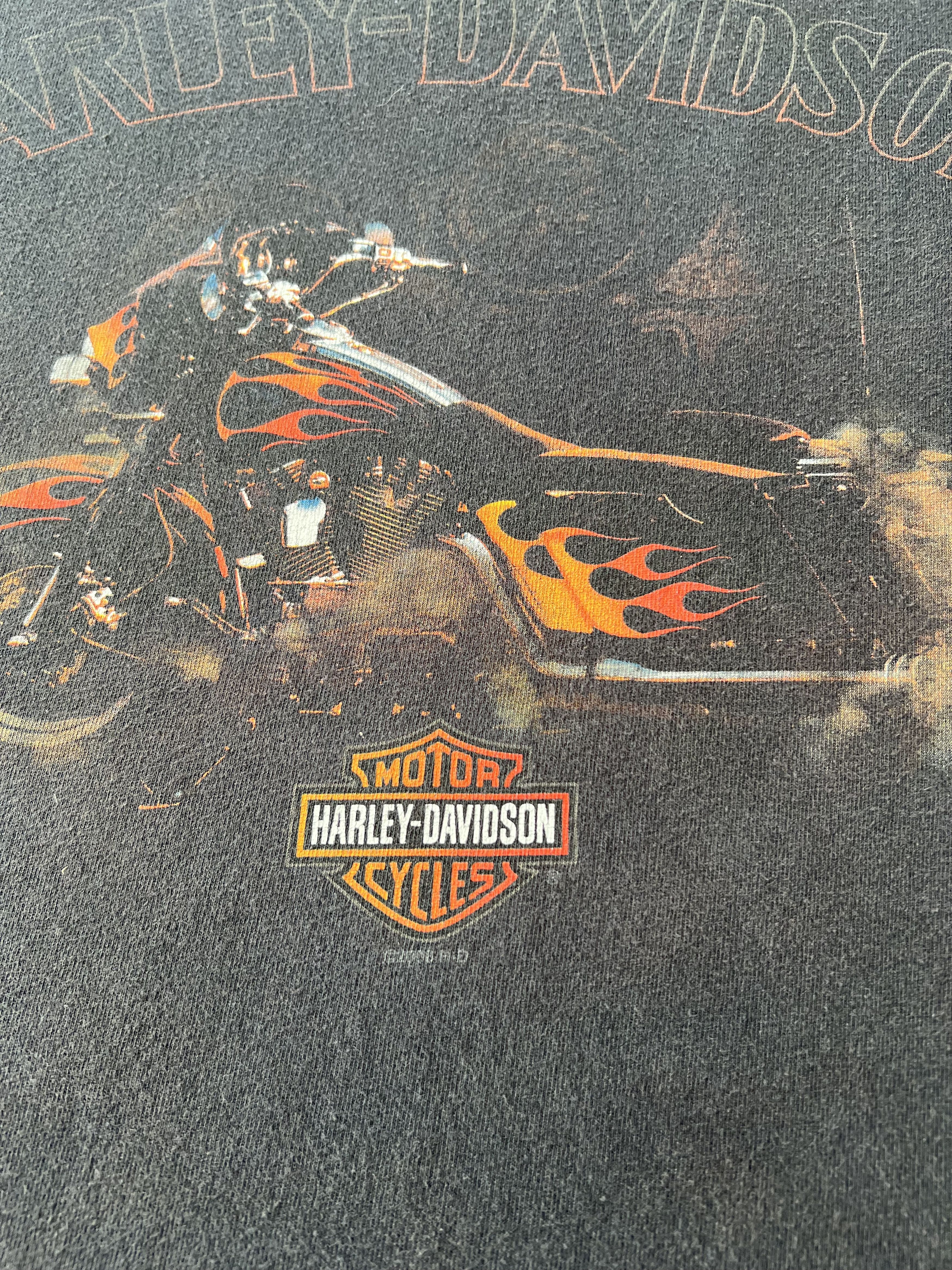 Harley Davidson Vintage 2006 Harley Davidson Motorcycle Fire Flame T-shirt Size US XL / EU 56 / 4 - 6 Thumbnail