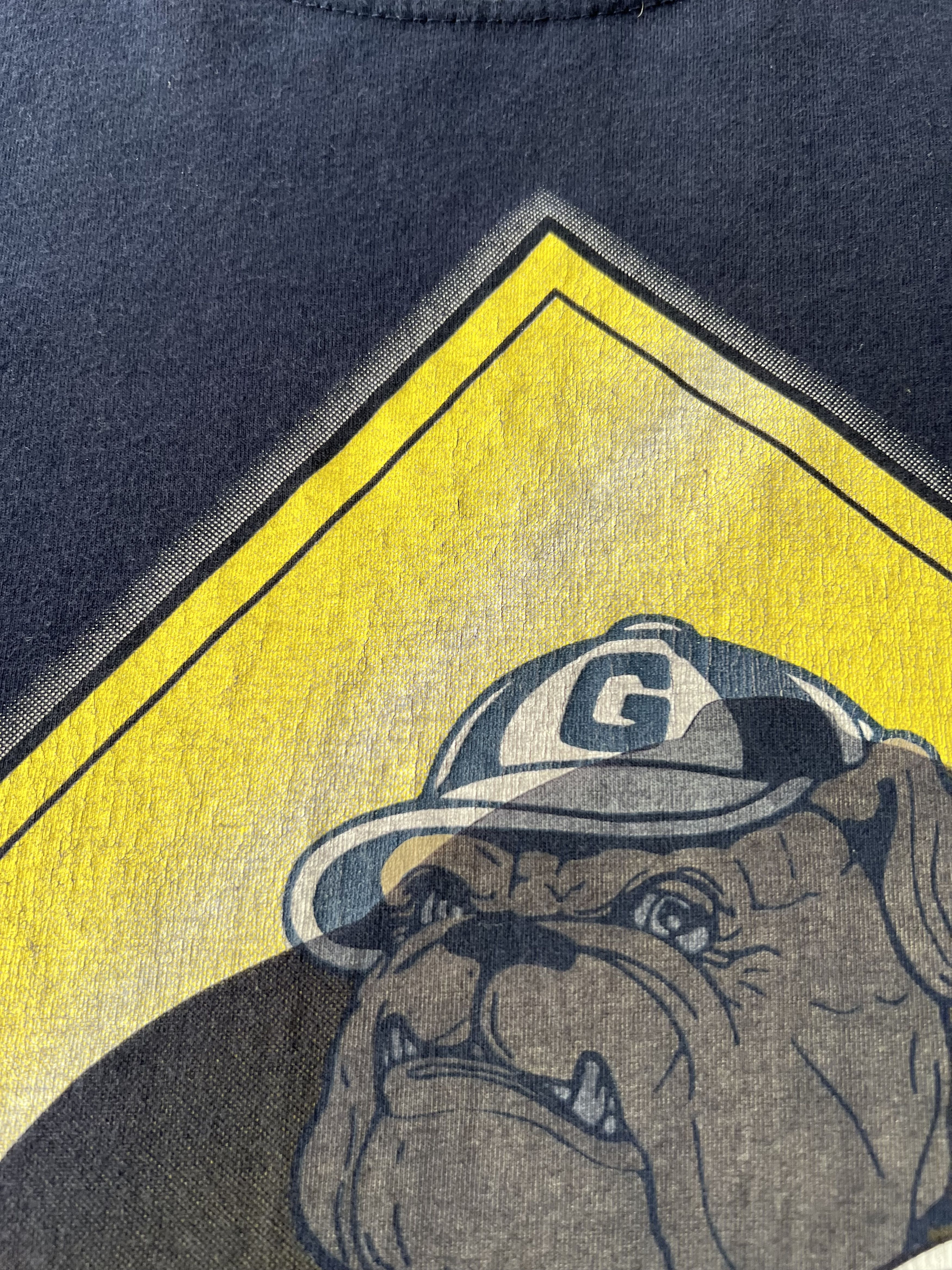 Vintage Vintage 90s Georgetown Hoyas University Nutmeg Navy T-shirt Size US M / EU 48-50 / 2 - 5 Thumbnail