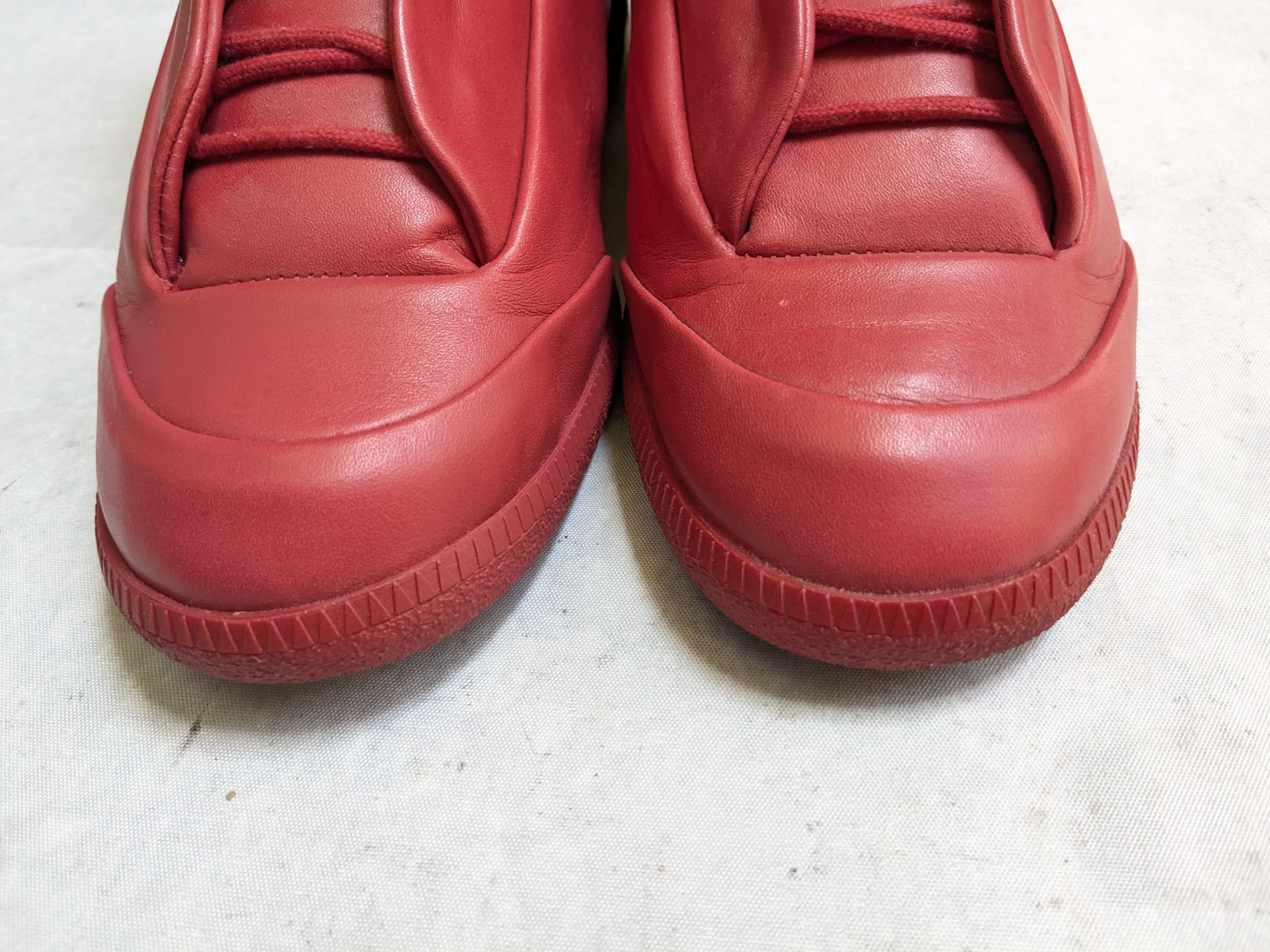 Maison Margiela Maison Margiela Future Sneakers Red 10 43 High Tops Leather Size US 10 / EU 43 - 4 Thumbnail