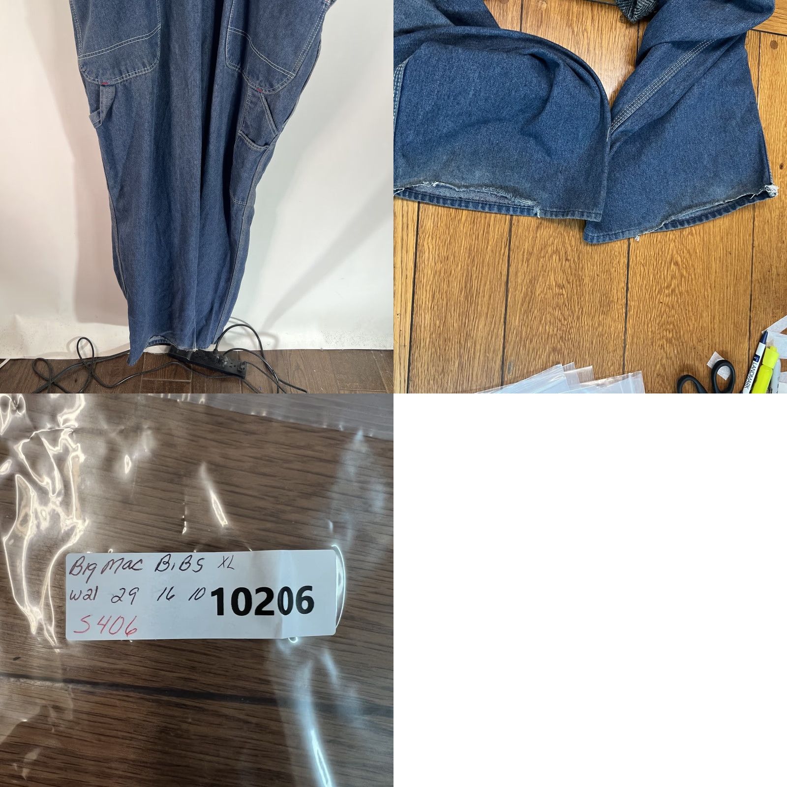 Vintage BIG MAC Denim Bibs Mens XL Blue 42X29 Regular Carpenter Jeans Size US 36 / EU 52 - 8 Thumbnail