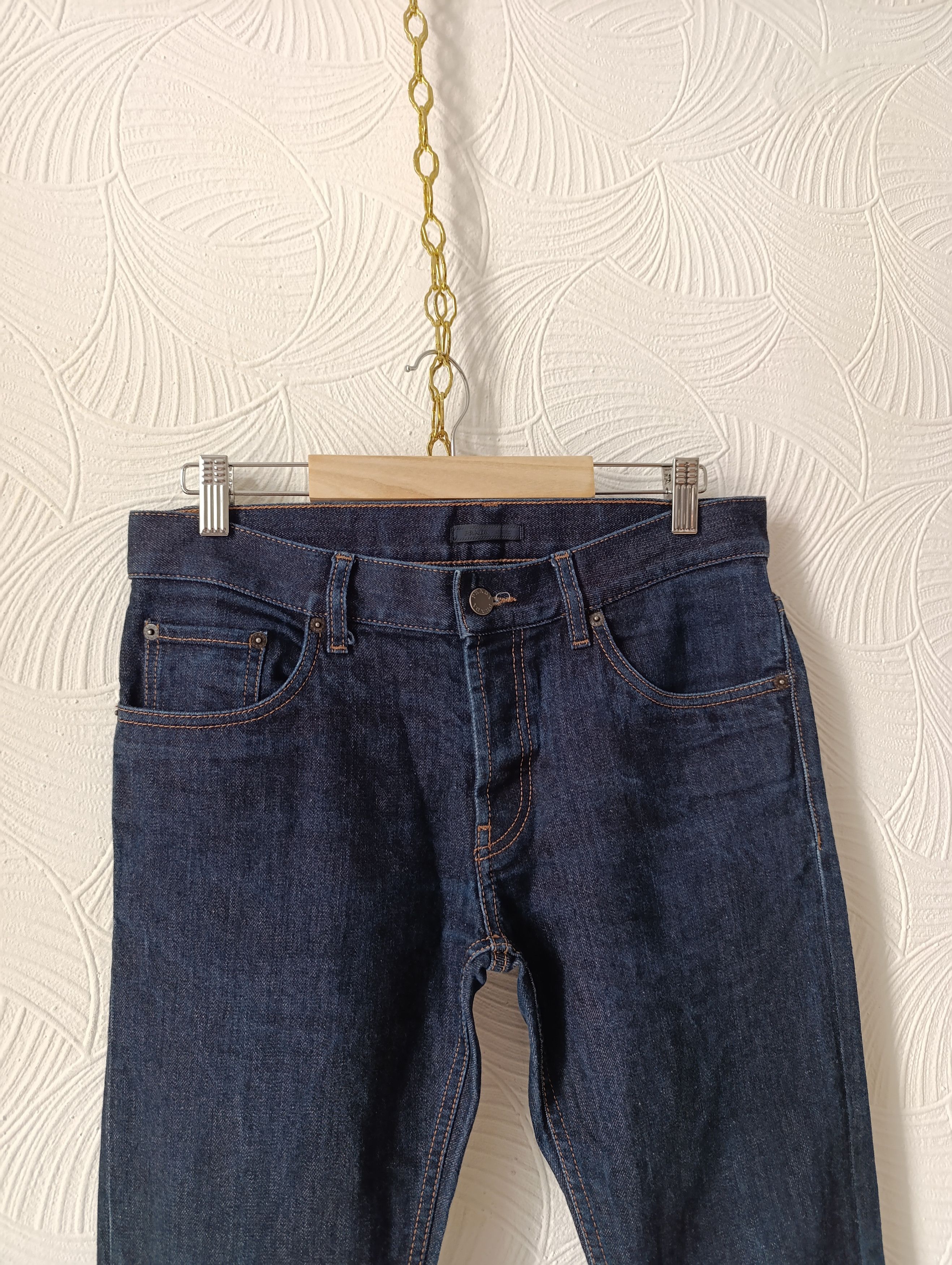 Designer PRADA SLIM-FIT MID-RISE JEANS NAVY Size US 31 - 10 Thumbnail