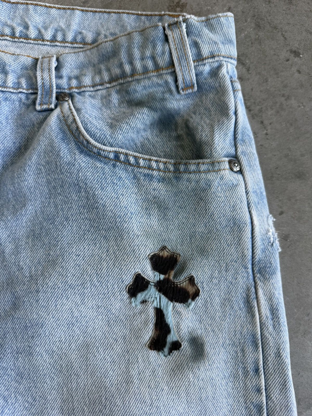 Chrome Hearts ST BARTH BLUE CHEETAH JEANS Size US 31 - 9 Thumbnail