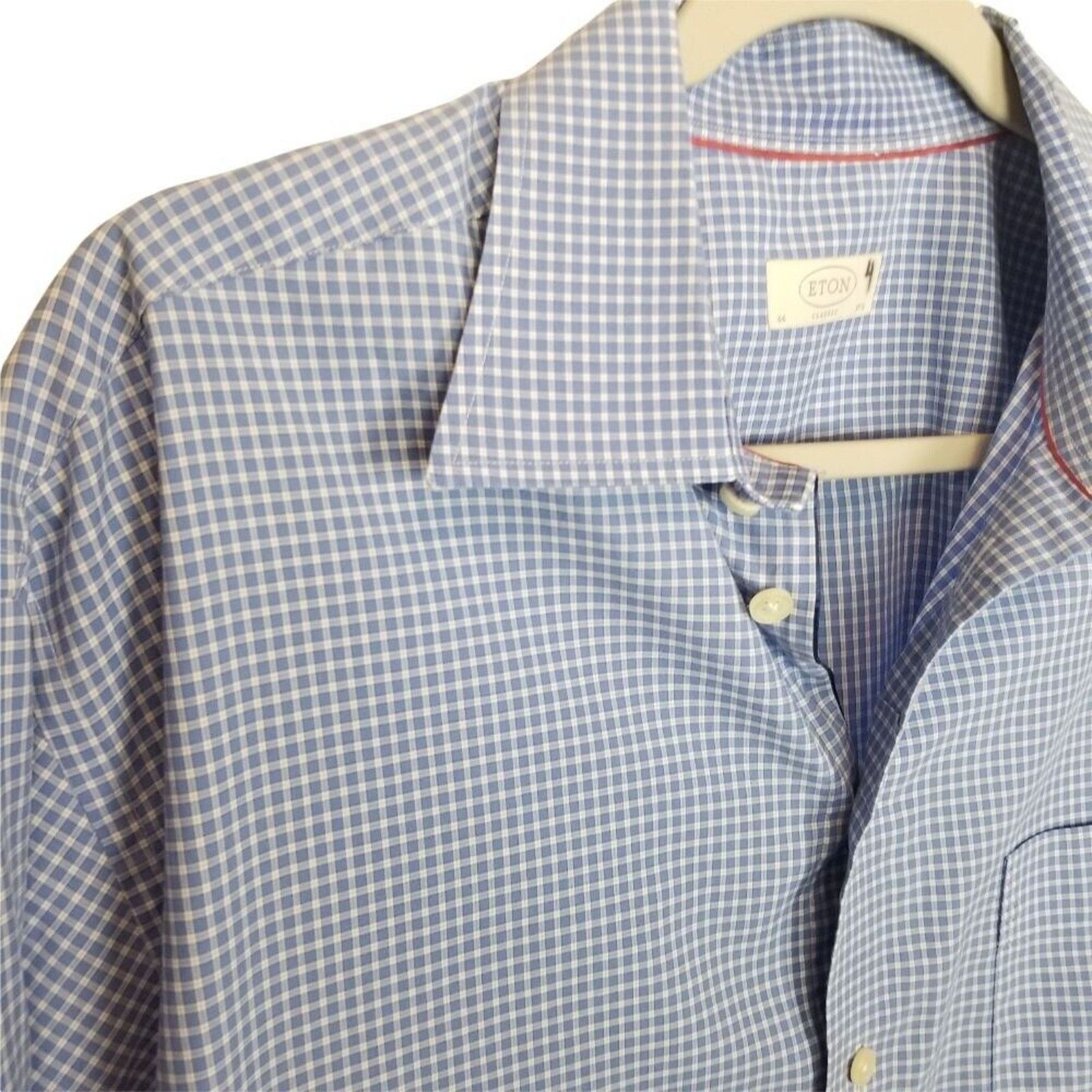 Eton Eton Mens Gingham Dress Shirt Size 44 Classic Formal Career Size US S / EU 44-46 / 1 - 5 Thumbnail